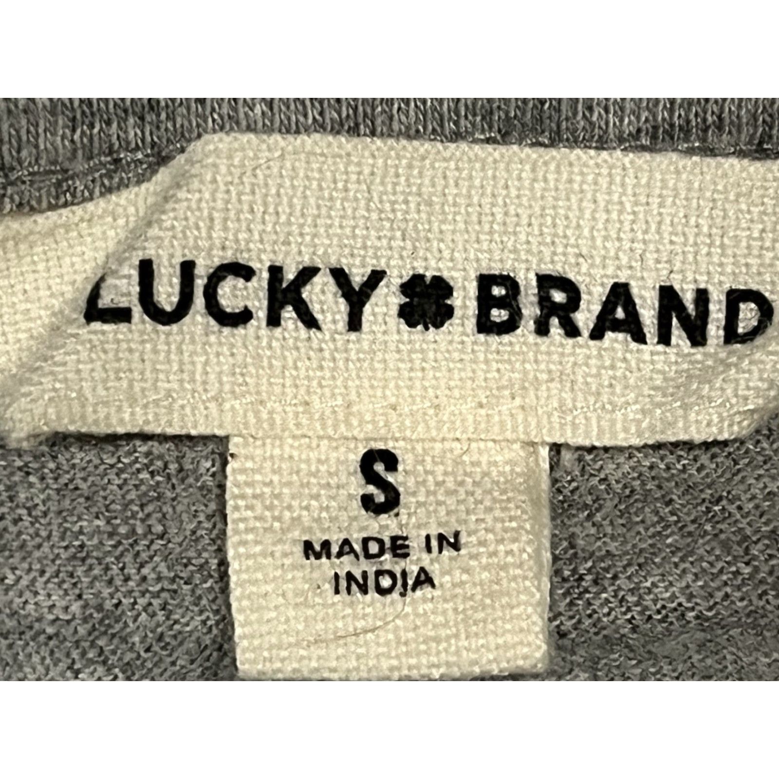 Lucky Brand Lucky Brand T-Shirt Womens Small Gray Daiquiri Cocktail All Over 100% Cotton Size S / US 4 / IT 40 - 5 Thumbnail