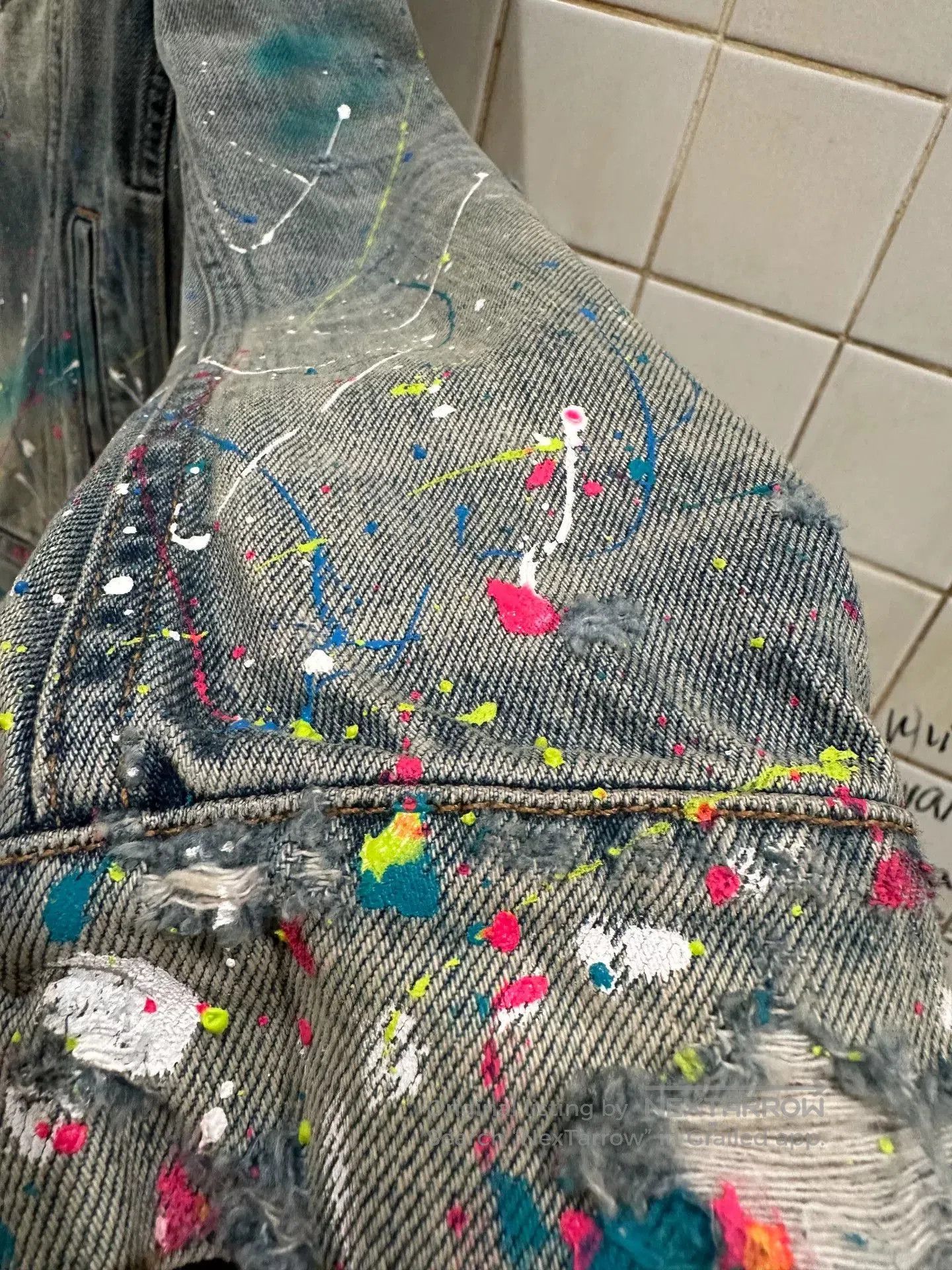 Amiri AMIRI Colorful Painted Denim Jacket. Size S / US 4 / IT 40 - 7 Thumbnail