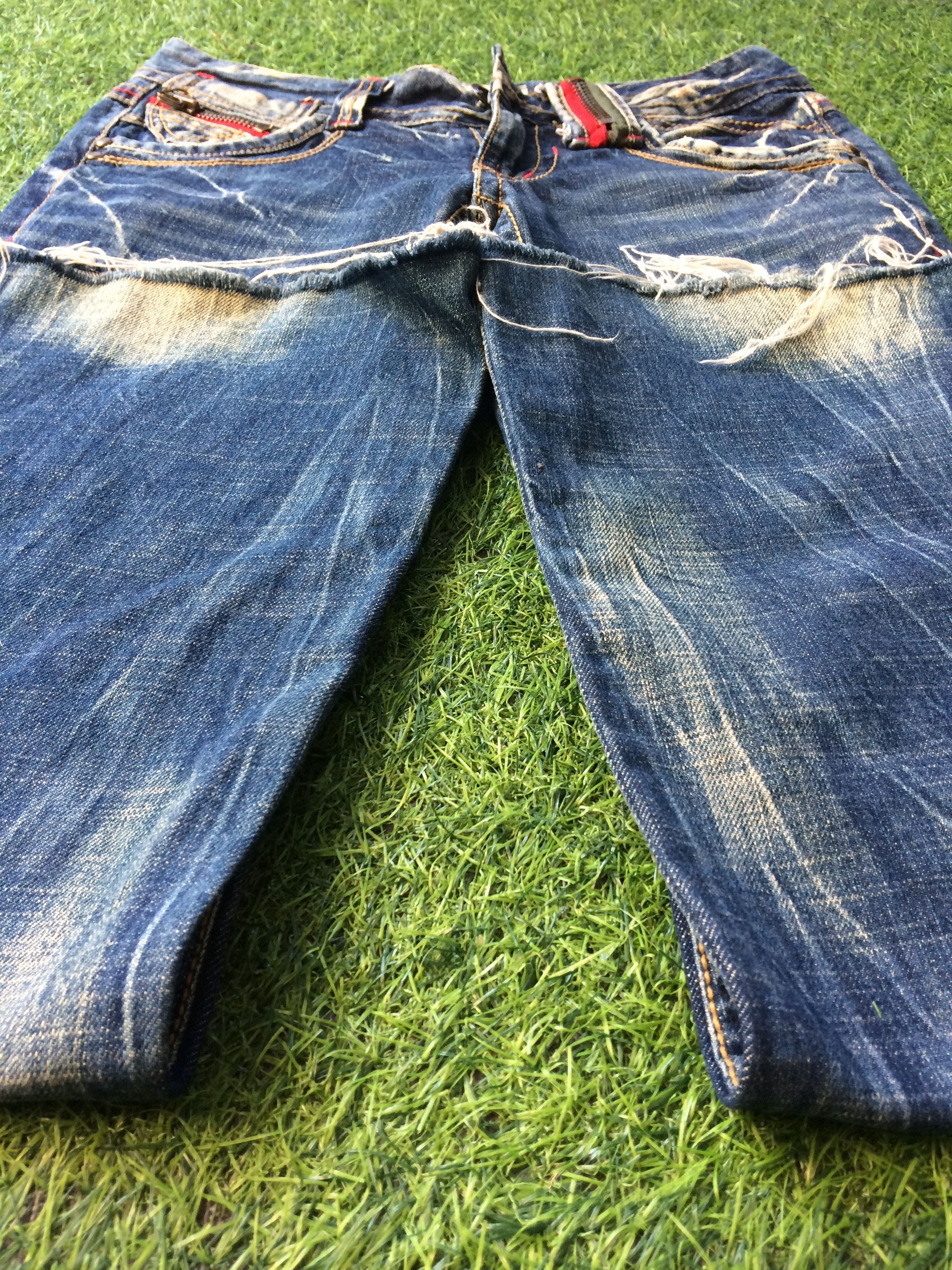 Japanese Brand × Jean Japanese Distressed Flare Jeans #D-640 Size 27" / US 4 / IT 40 - 5 Thumbnail