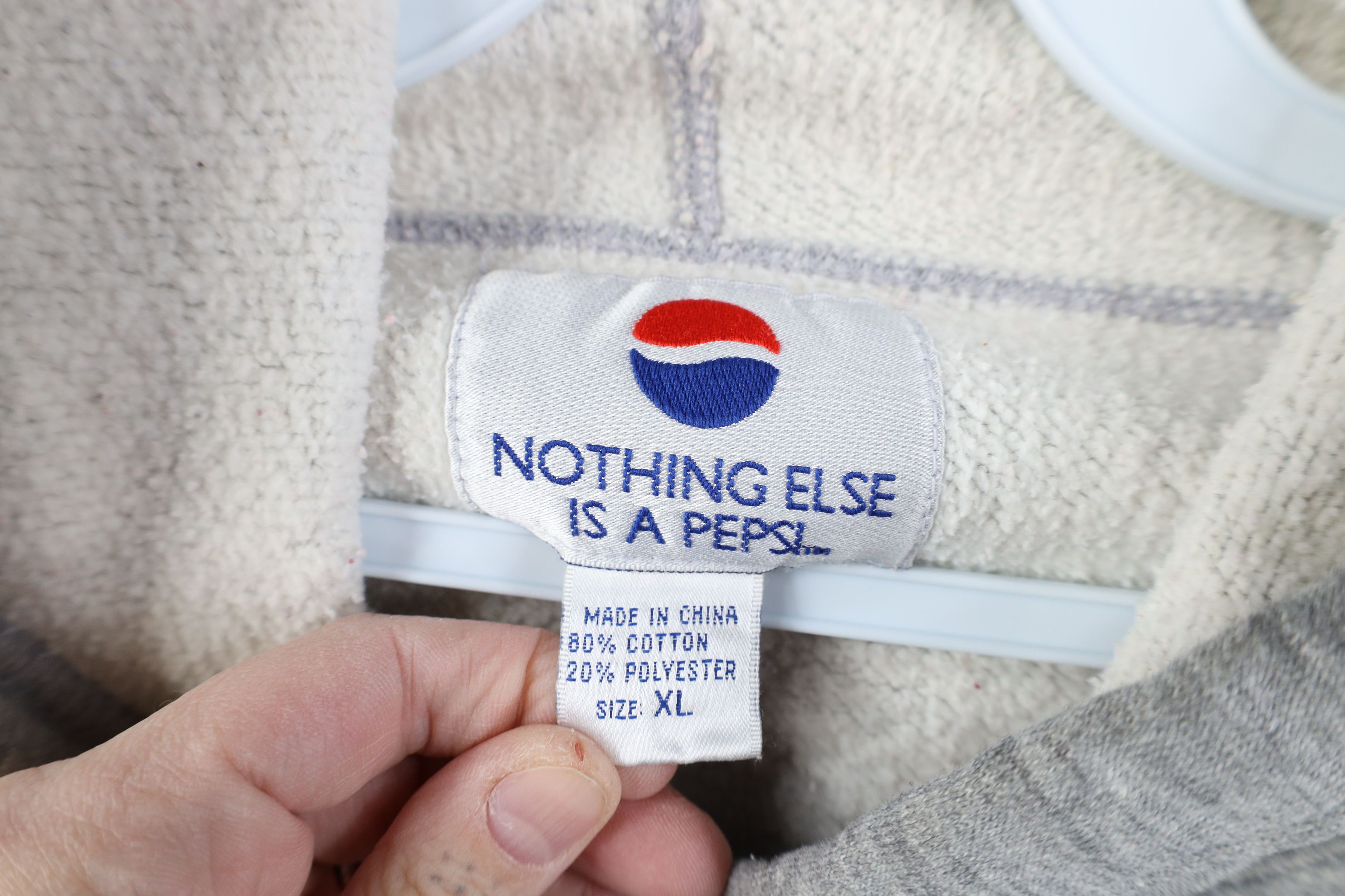 Vintage Vintage 90s Pepsi Co Spell Out Cropped Boxy Fit Hoodie Gray Size XL / US 12-14 / IT 48-50 - 10 Thumbnail