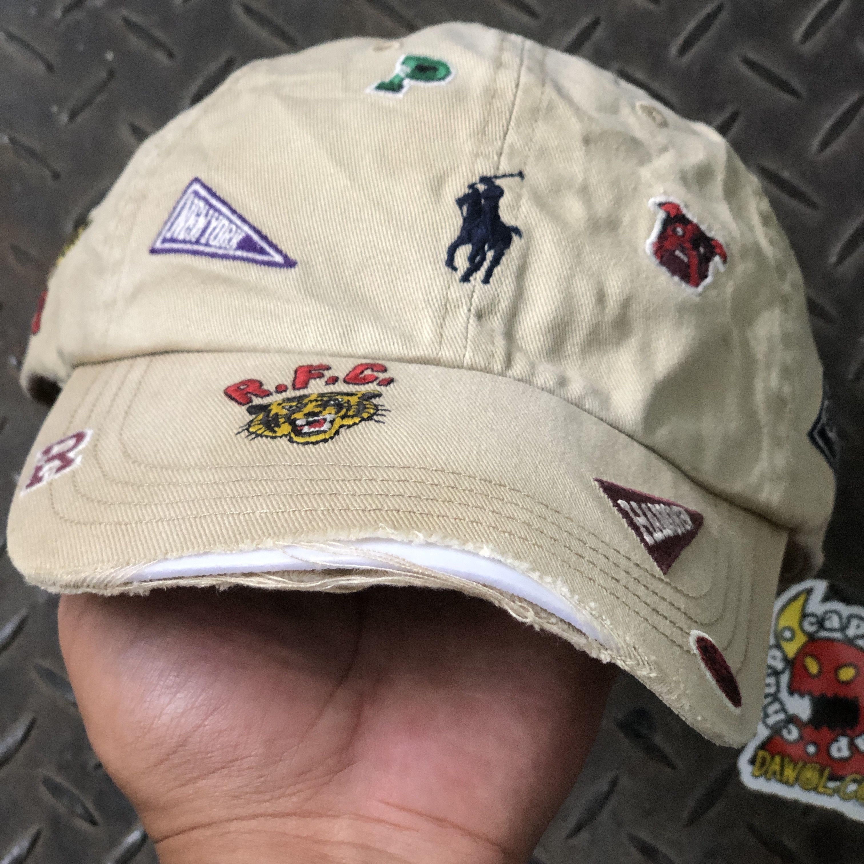 Polo Ralph Lauren 🔥RARE Vintage Polo Ralph Lauren Varsity Letterman Flag Hat Size ONE SIZE - 3 Thumbnail