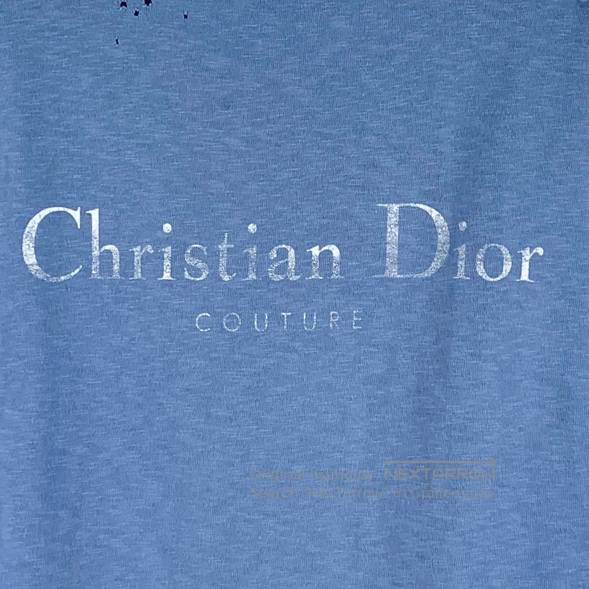 Dior Dior Dark blue distressed design cotton round neck short s Size US M / EU 48-50 / 2 - 4 Thumbnail