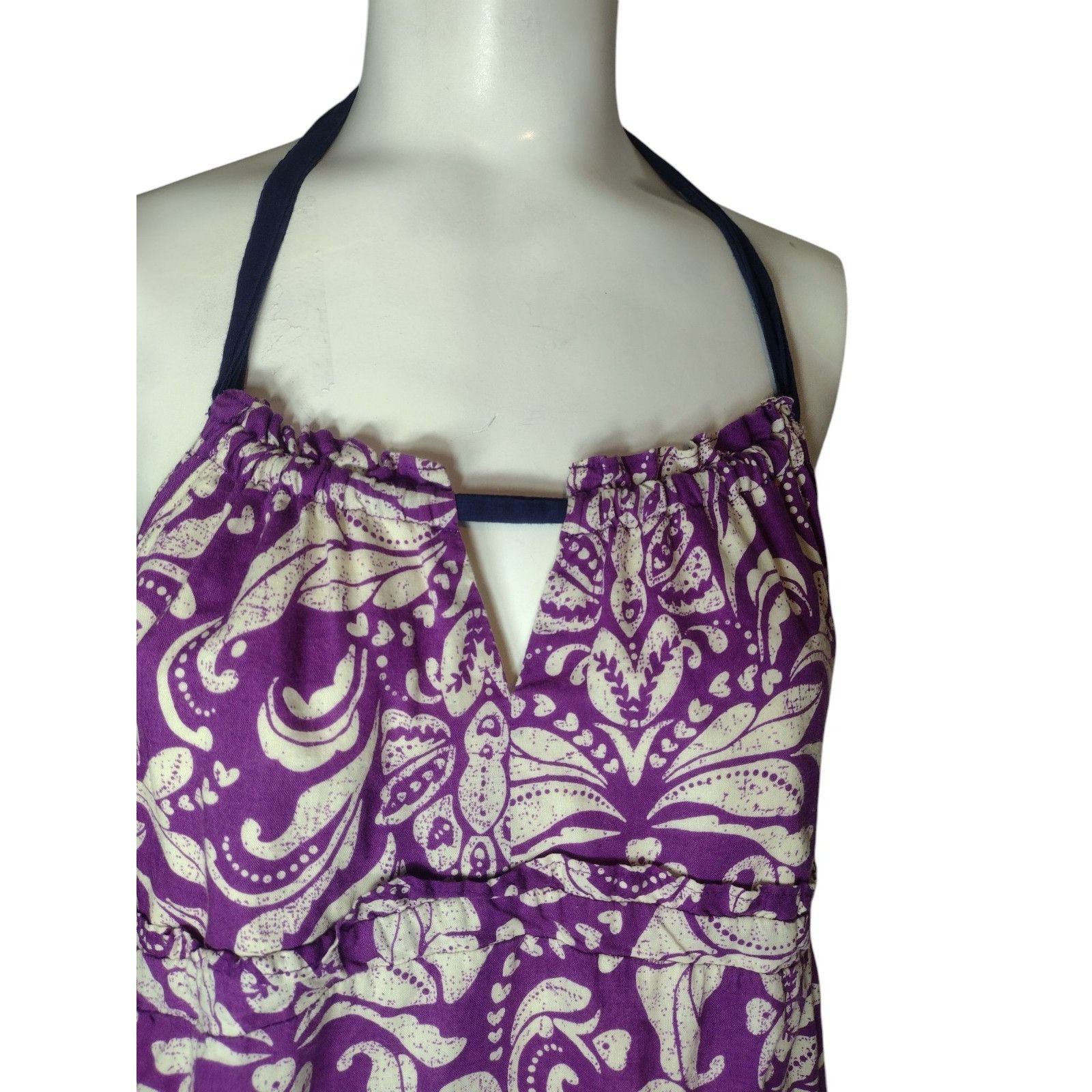 American Eagle Outfitters American Eagle Tropical Flower Halter Dress Size 8 Beach Sum Size M / US 6-8 / IT 42-44 - 2 Thumbnail