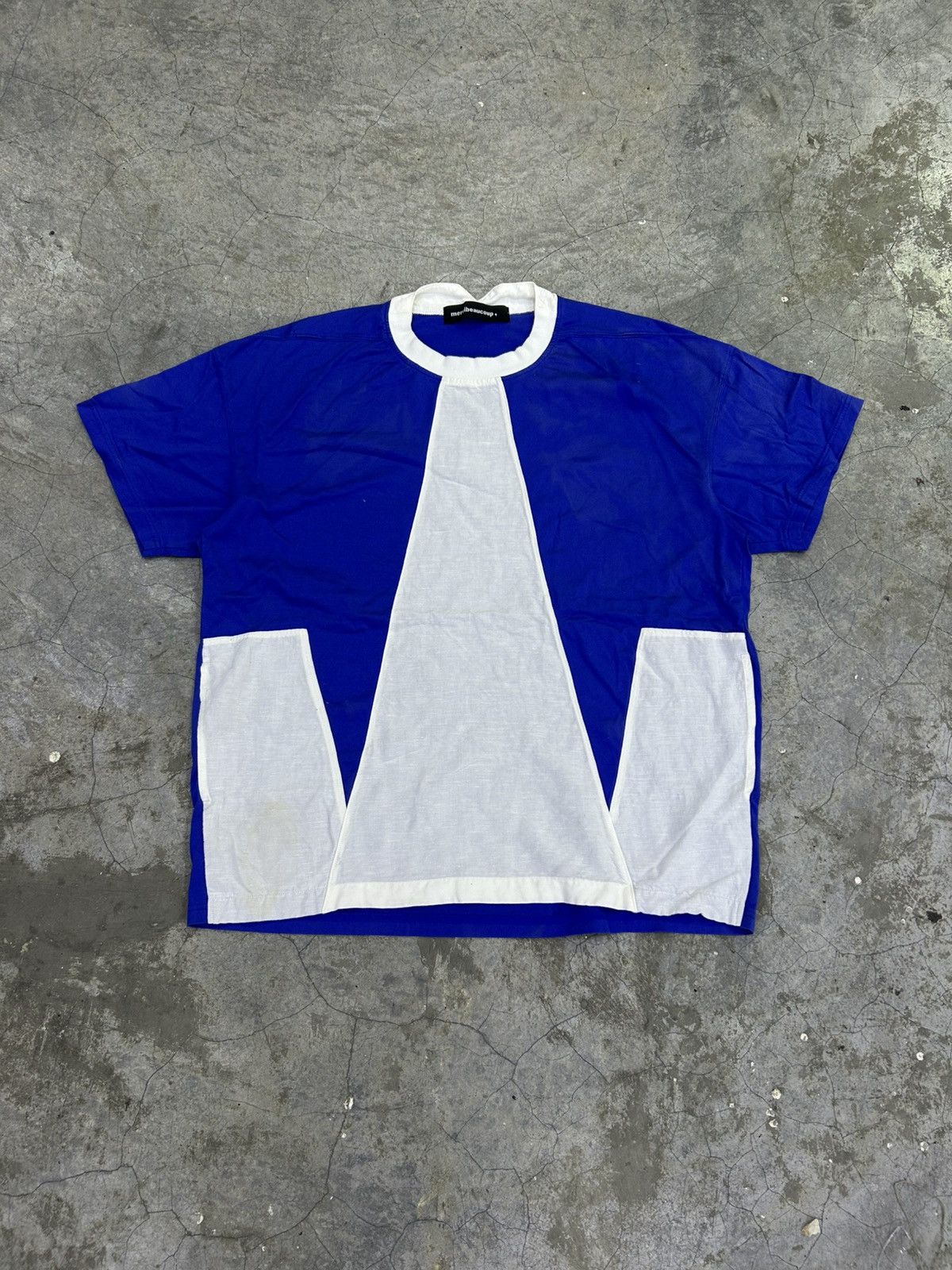 mercibeaucoup Mercibeaucoup Blue & White Geometric Panel Tee Size US L / EU 52-54 / 3 - 1 Thumbnail