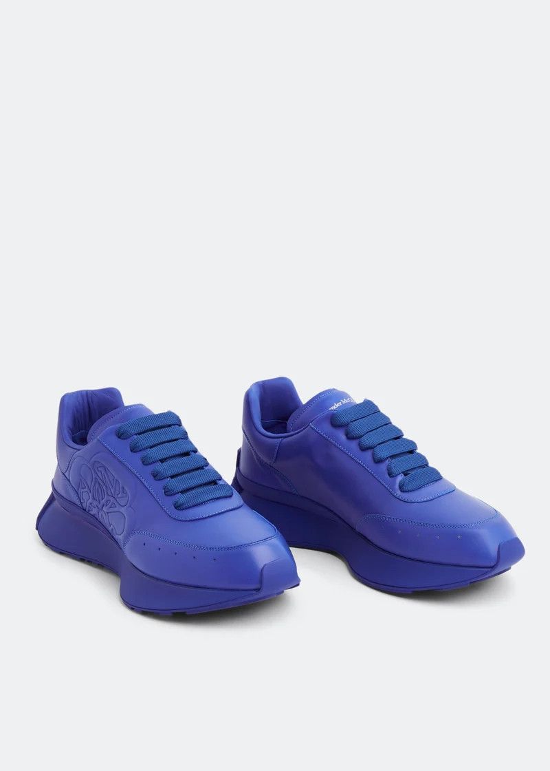 Alexander McQueen o1w1db10725 Sprint Runner in Blue Size US 8 / EU 41 - 4 Thumbnail