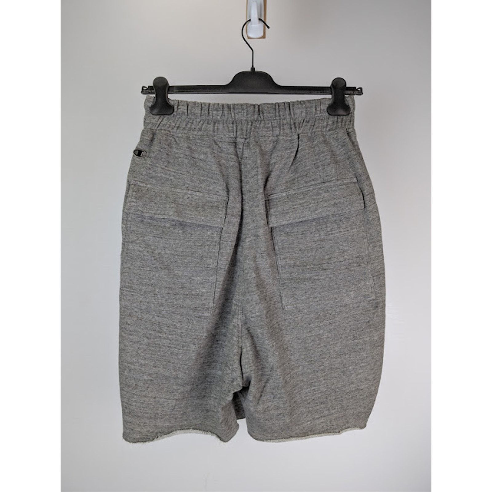 Champion × Rick Owens o1rshd1 Knitted Beveled Pods Shorts in Grey Melange S Size US 30 / EU 46 - 11 Thumbnail