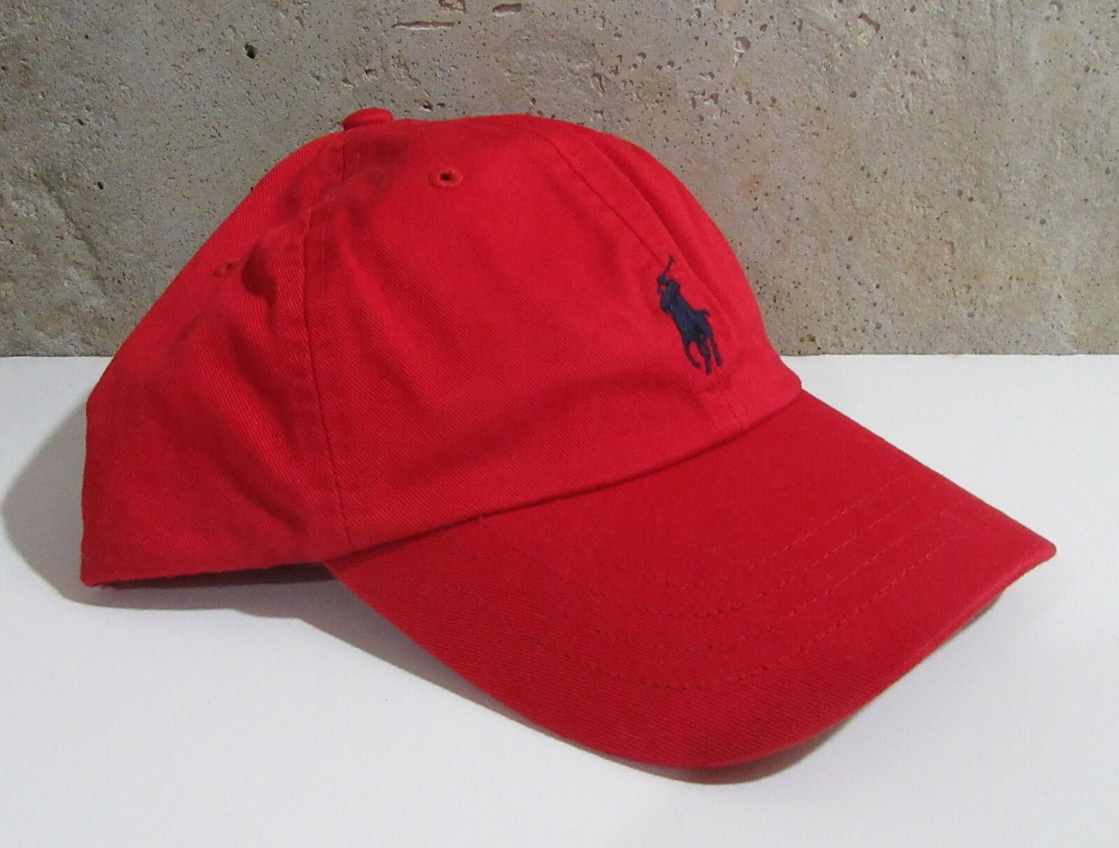 Polo Ralph Lauren Polo Ralph Lauren Mens Ball Cap Hat Red with Navy Pony Size ONE SIZE - 2 Thumbnail