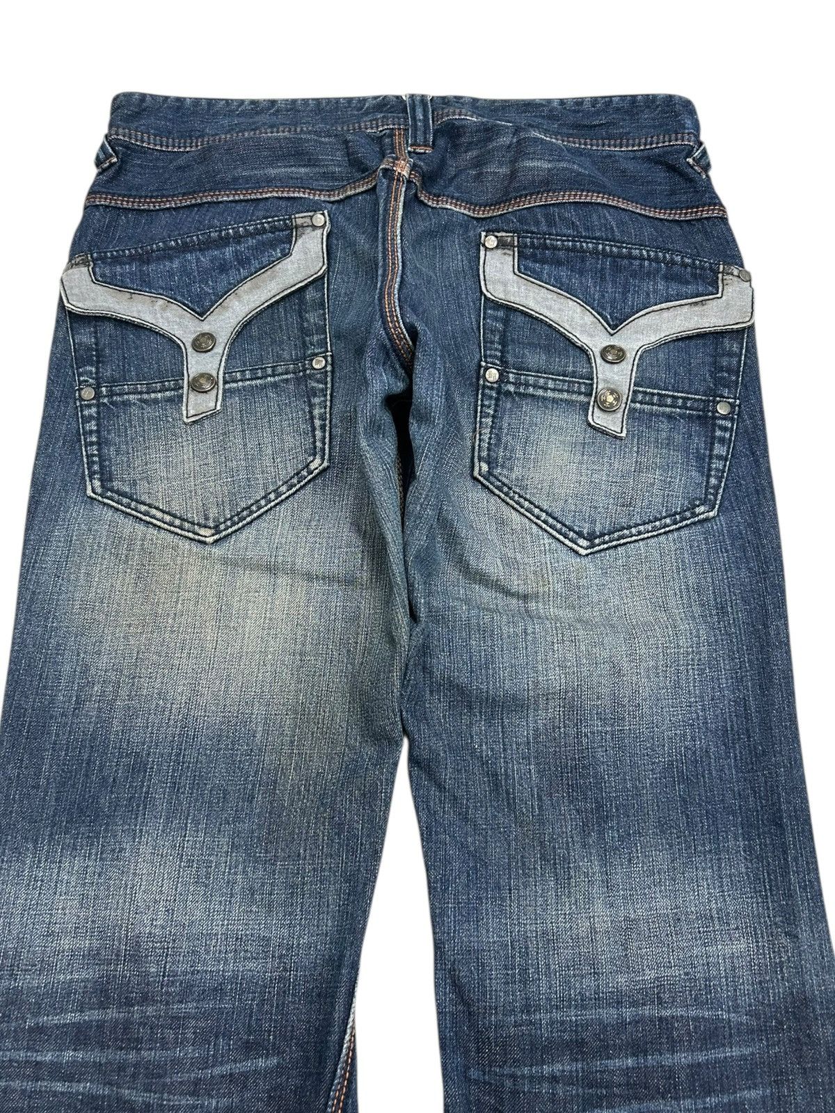 Japanese Brand Y2k Hideaways Nicole Mud Wash Rivet Button Size US 31 - 8 Thumbnail