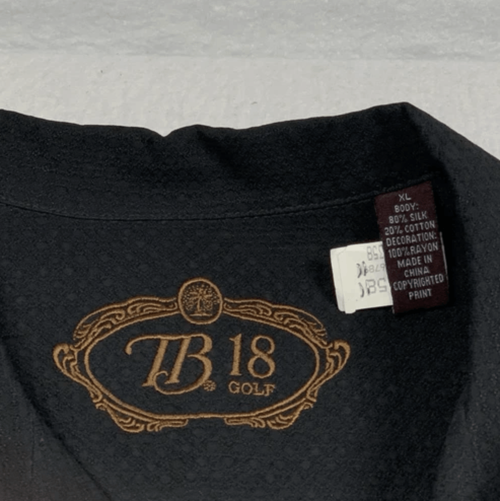 Tommy Bahama Tommy Bahama Mens XL Black Cigar Shirt Bogey Stogie Size US XL / EU 56 / 4 - 4 Thumbnail