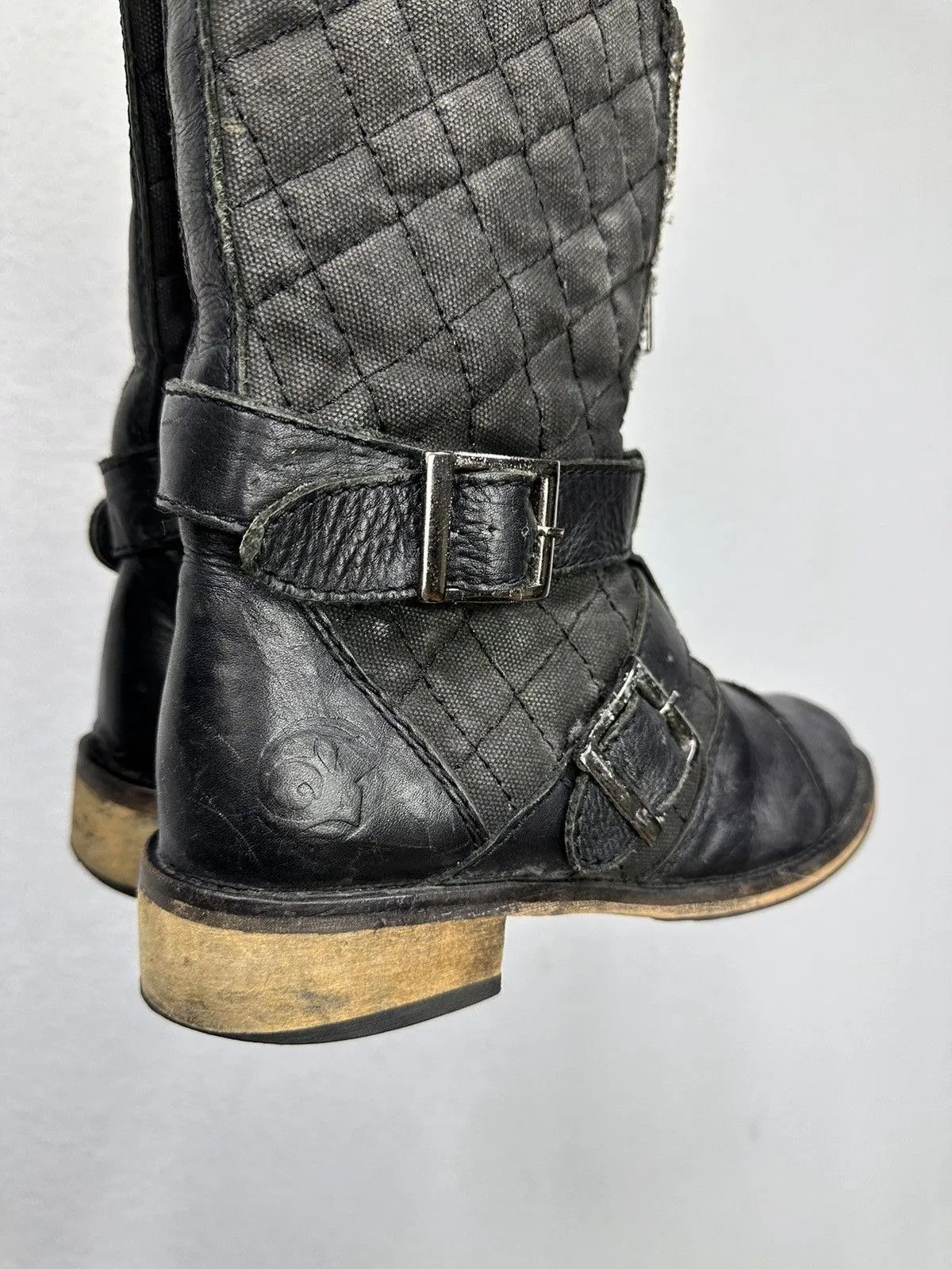 A.S.98 WOW😻Vintage Leather Black Boots Heidi Silmane As98 Style Size US 8 / IT 38 - 3 Thumbnail