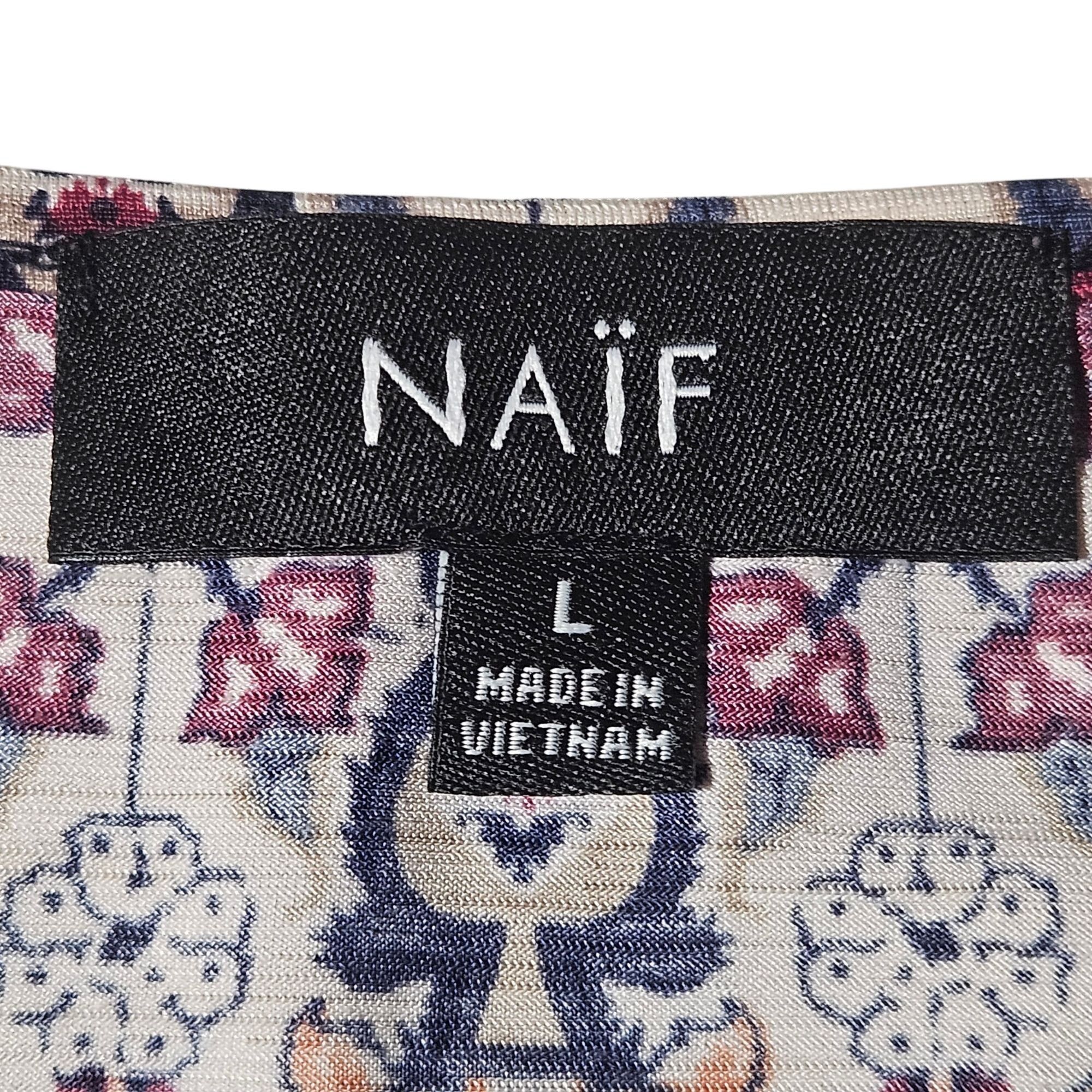 Other Naïf Women Sleeveless Floral Top Navy Beige L Boho Quiet Lux Size L / US 10 / IT 46 - 3 Thumbnail