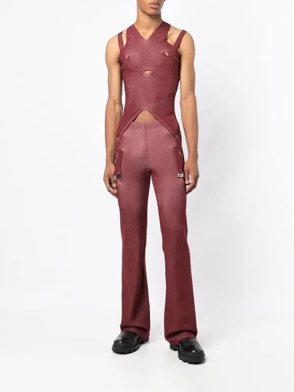 Dion Lee o1mle1224 Lock Slit Tank Oxblood in Red Size XXS / US 00 / IT 34 - 4 Thumbnail