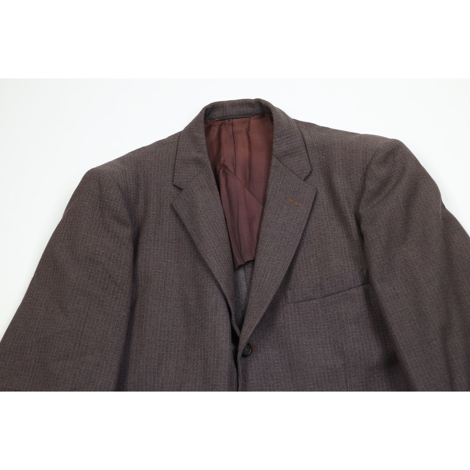 Vintage Vintage 50s 60s Rockabilly Heavy 2 Piece Wool Suit Brown Size 40R - 3 Thumbnail
