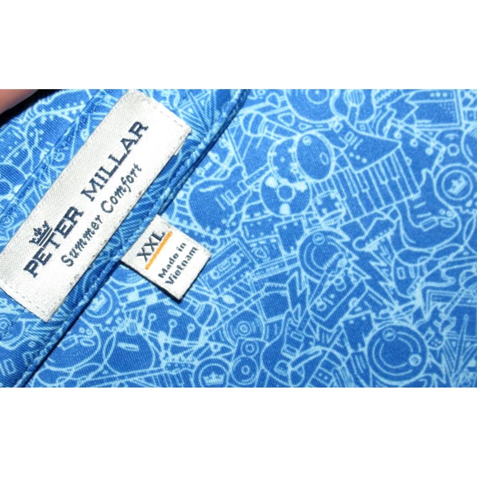 Peter Millar PETER MILLAR Polo Summer Comfort Heritage Guitar Print XXL Mens Shirt Size US XXL / EU 58 / 5 - 3 Thumbnail