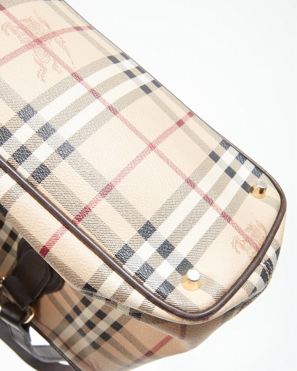 Burberry BURBERRY Beige Nova Check Coated Canvas Zip Tote Bag Size ONE SIZE - 6 Thumbnail