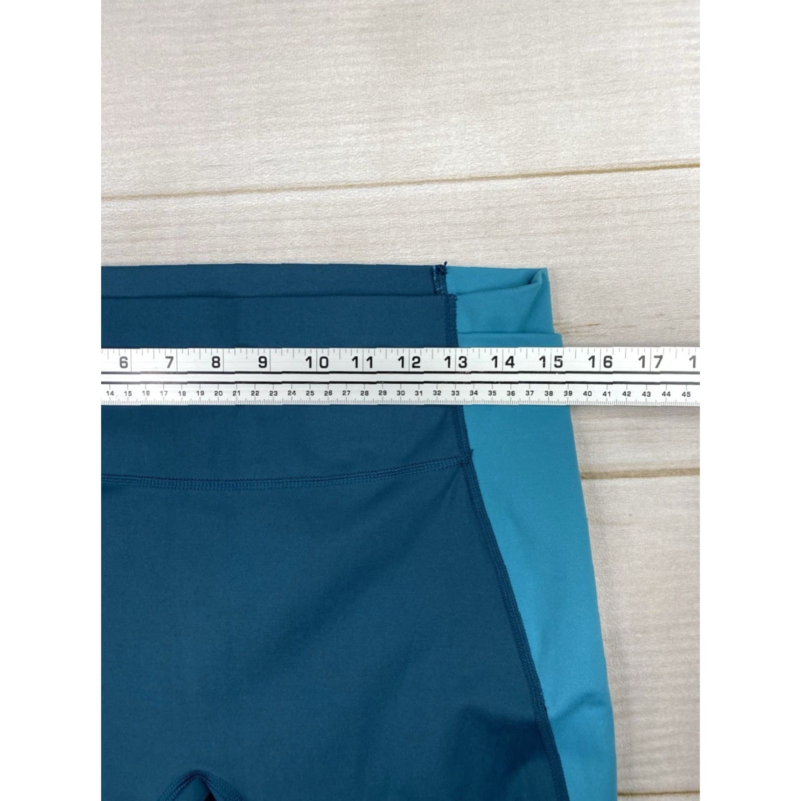 Vintage All in Motion Womens Leggings L Blue High Rise Blue Athleisure Pockets Gym Size 36" / US 14 / IT 50 - 4 Thumbnail