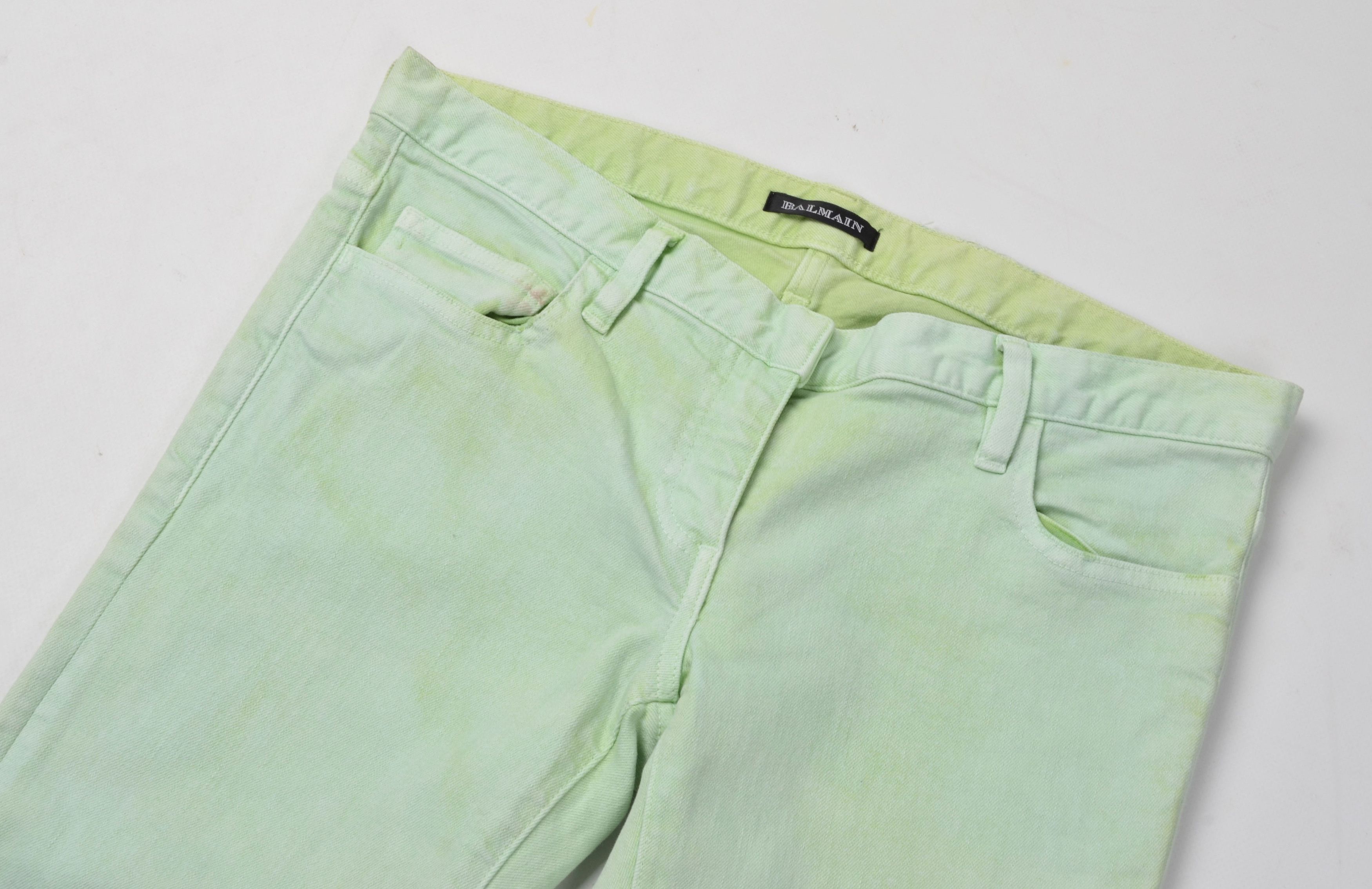 Balmain Balmain Garment Dyed Green Skinny Denim Jeans Size 32" / US 10 / IT 46 - 2 Thumbnail