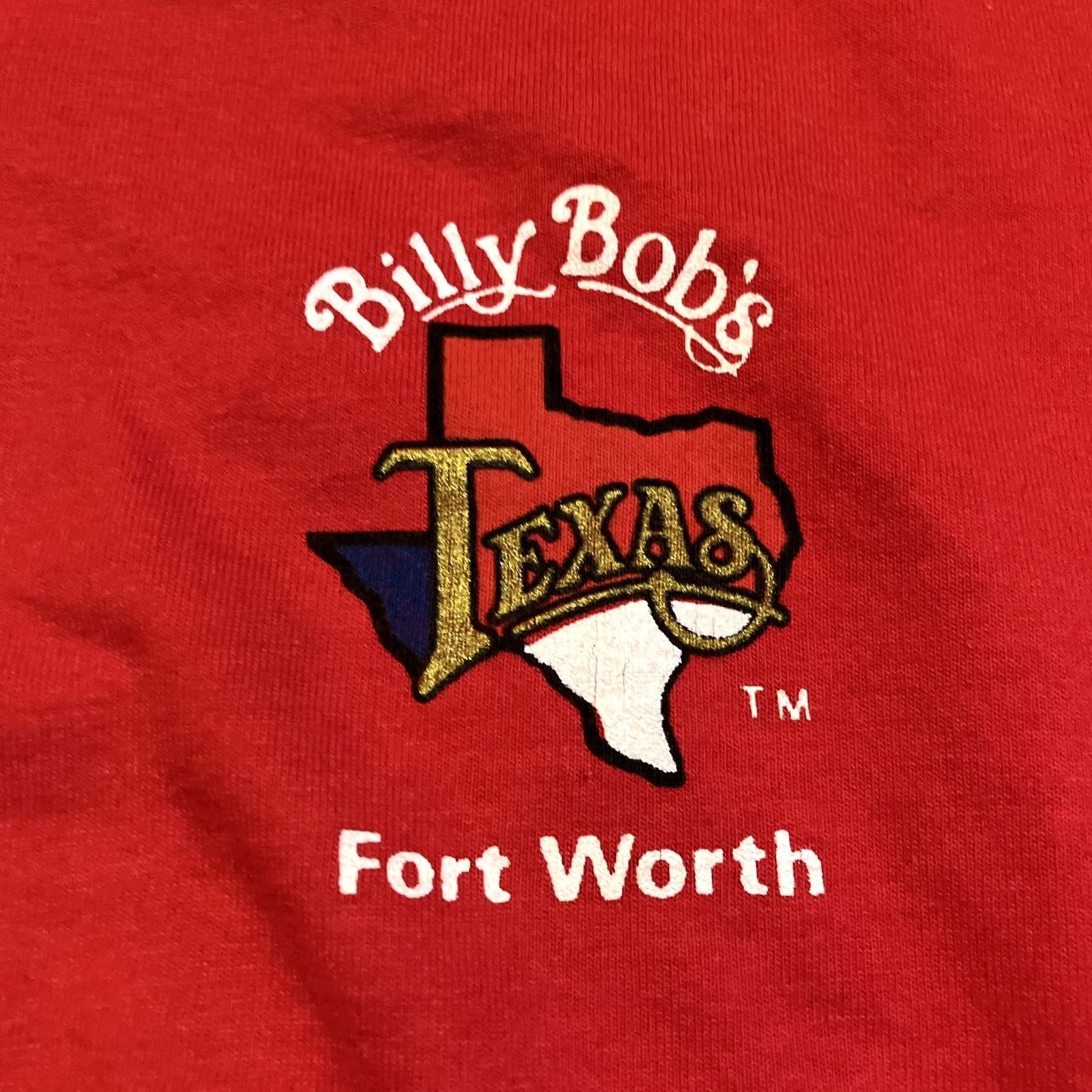 Vintage VINTAGE Screen Stars T-Shirt Men L Red Billy Bob's Fort Worth Texas 80s Graphic Tee Short Sleeve Crew Neck Dead Stock Single Stitch Size US L / EU 52-54 / 3 - 2 Thumbnail