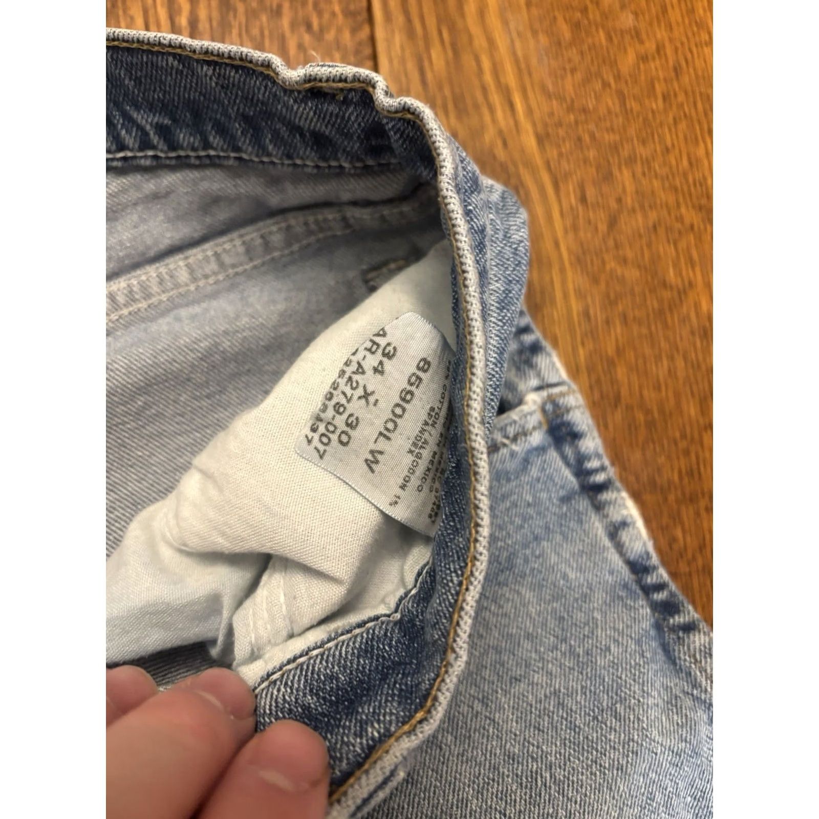 Wrangler Vintage Wrangler Jeans Mens 34x30 Blue Denim Straight Leg Distressed 90s Size US 34 / EU 50 - 2 Thumbnail