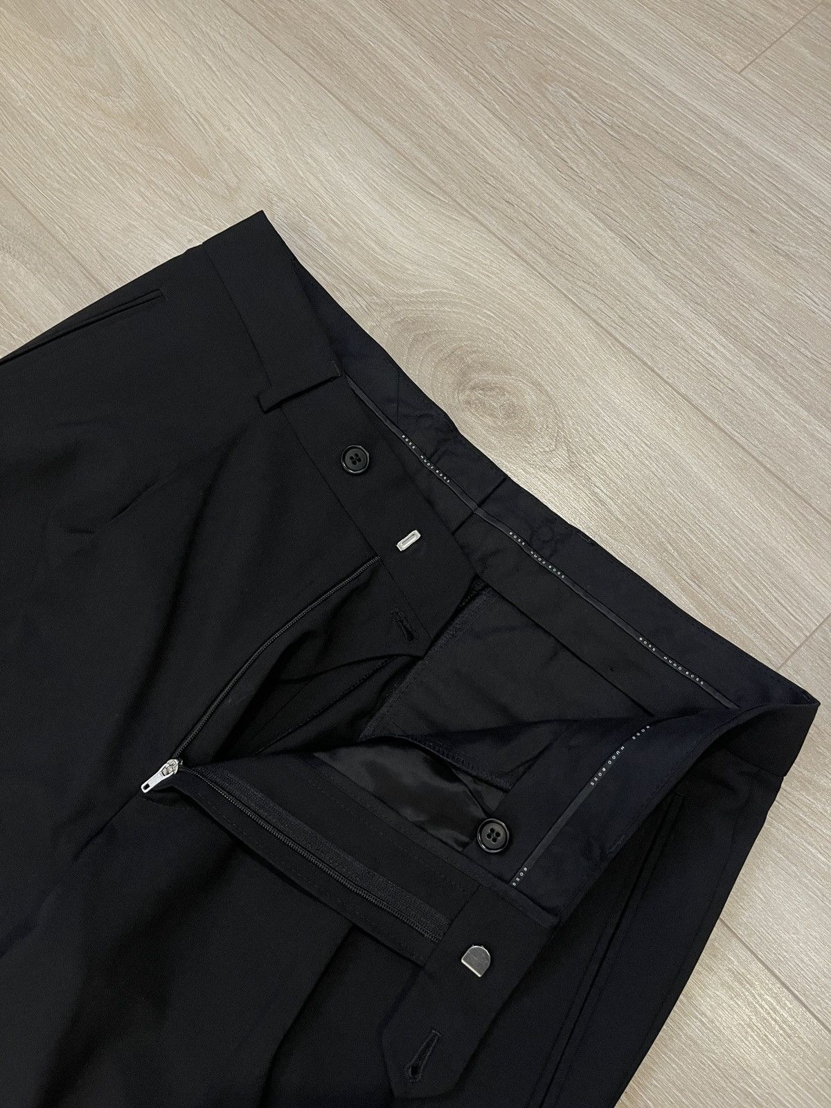 Hugo Boss Vintage classic hugo boss trousers black pants Size 38R - 8 Thumbnail