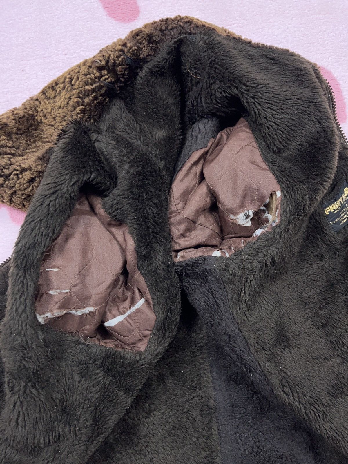 Genuine Leather ➕ 80s vintage suede faded flyer shearling jacket aviator Size US L / EU 52-54 / 3 - 11 Thumbnail