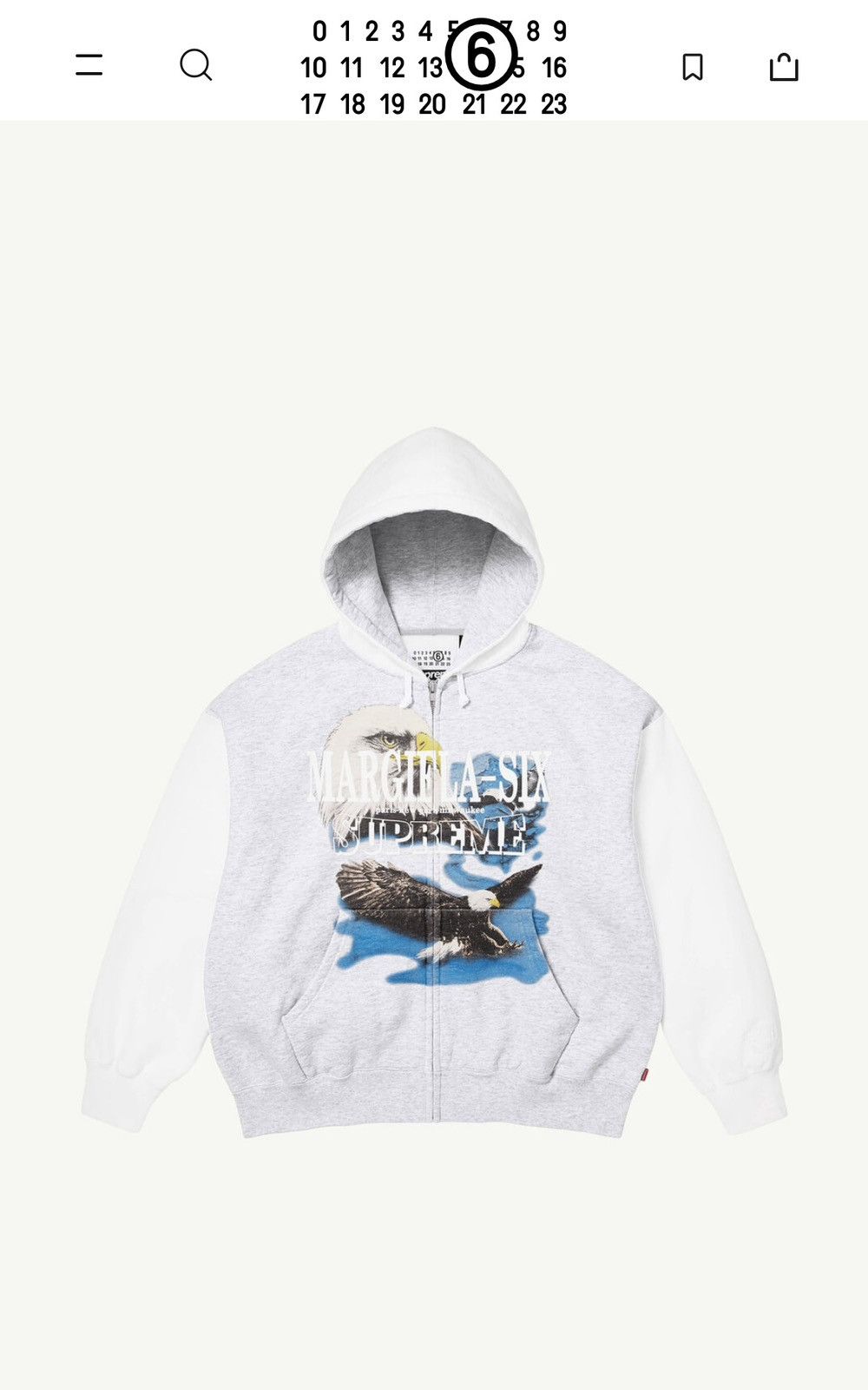 Maison Margiela × Supreme Supreme MM6 Maison Margiela Eagle Zip Up Hooded Sweatshirt Size US L / EU 52-54 / 3 - 1 Thumbnail
