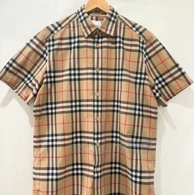 Burberry Short Sleeve Cotton Check Shirt.