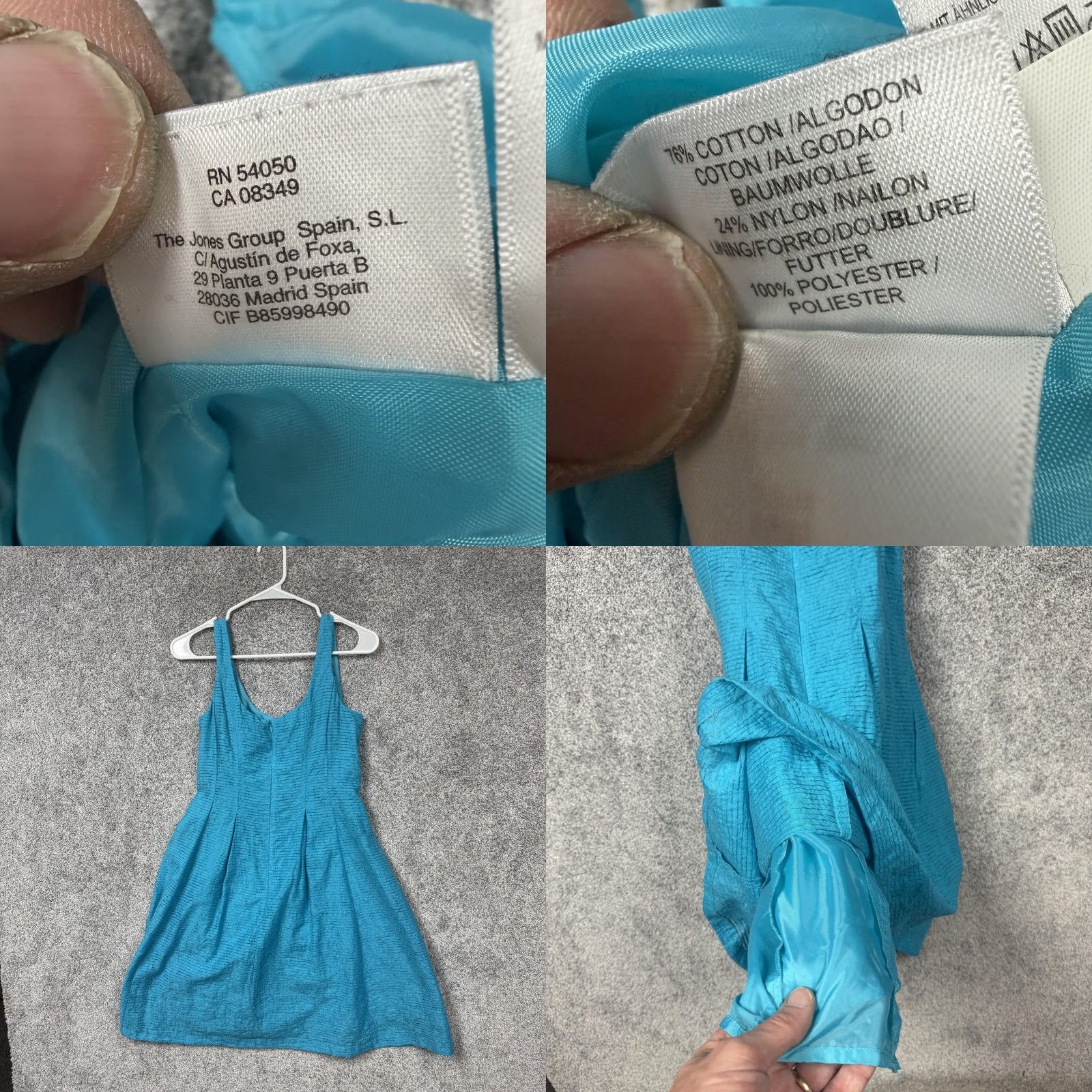 Nine West Nine West Dress Blue Sleeveless Jacquard Fit & Flare Knee Length Party Cocktail Wedding 4 Womens Ladies Size S / US 4 / IT 40 - 8 Thumbnail