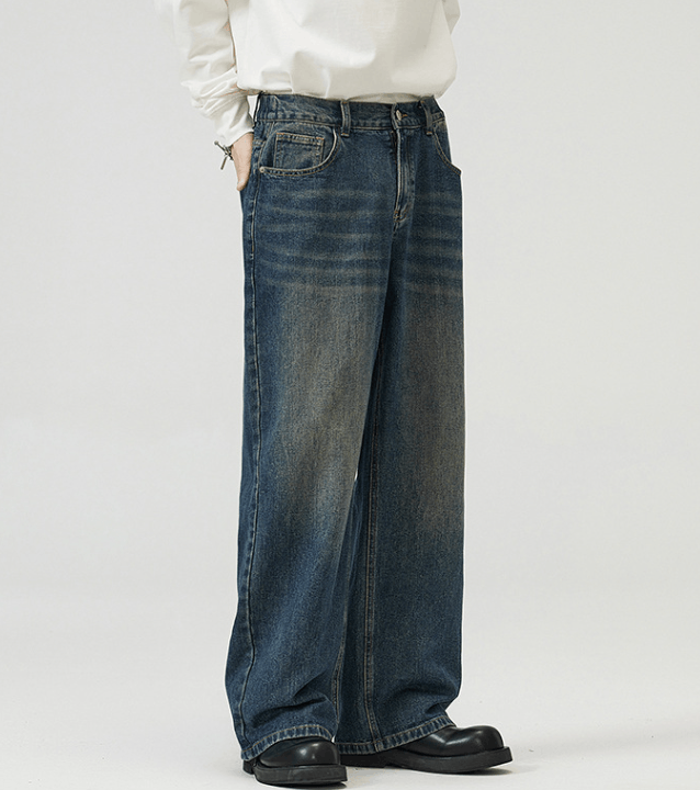 Japanese Brand × Jean Vintage loose wide-leg washed baggy jeans for men Size US 32 / EU 48 - 2 Thumbnail