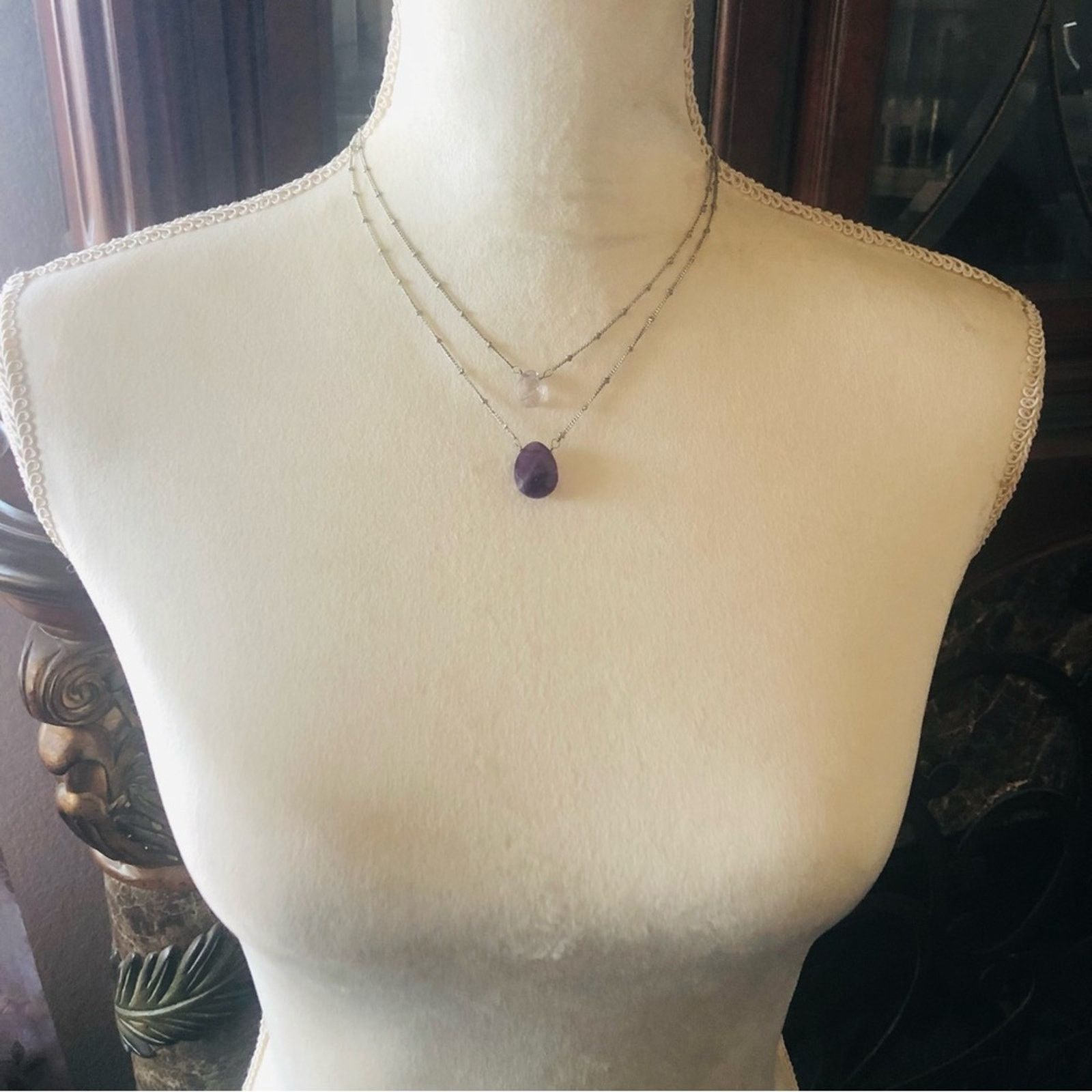 Vintage Vintage double strand genuine amethyst quartz necklace Size ONE SIZE - 5 Thumbnail