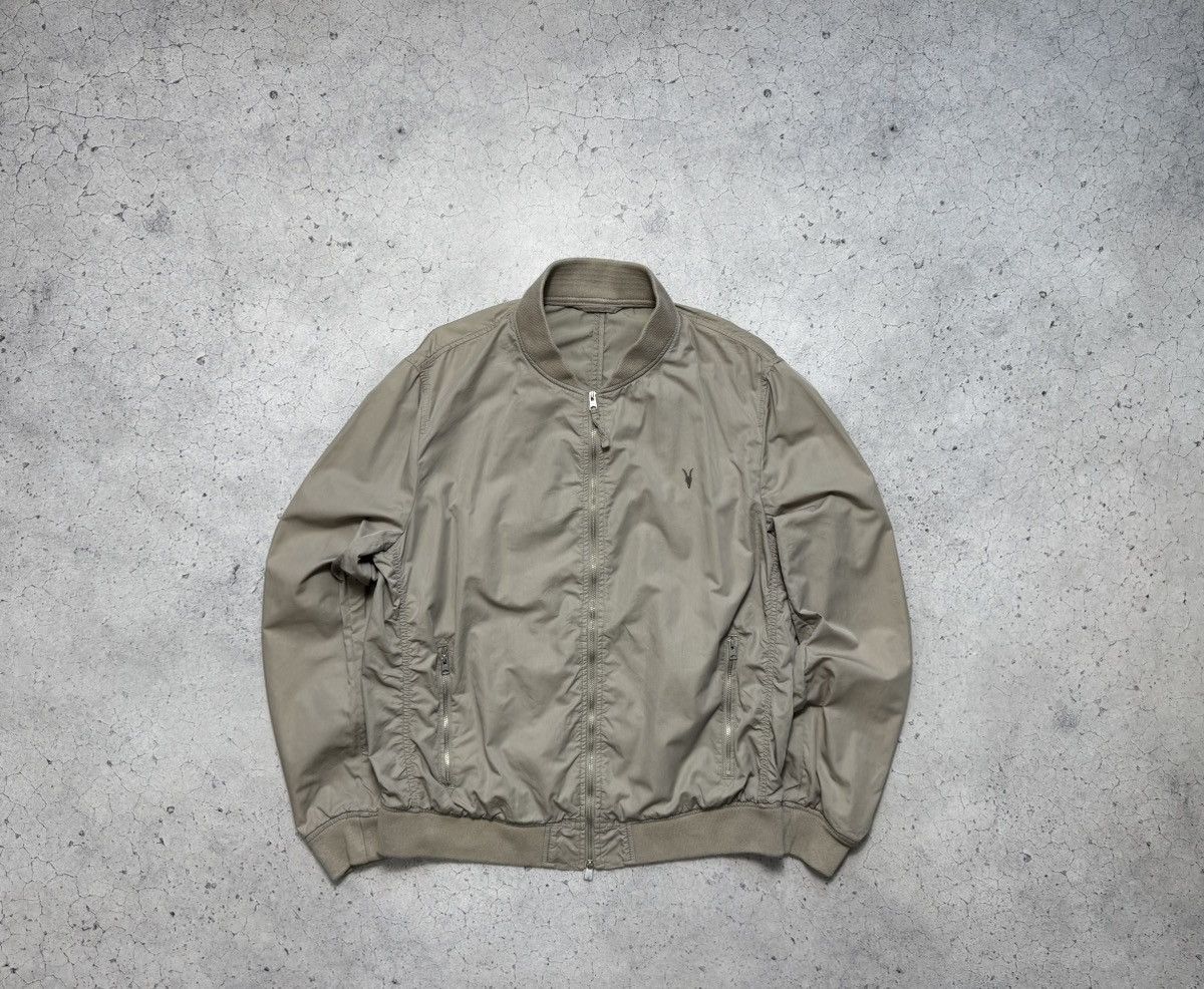Allsaints Allsaints Nylon Bomber Jacket Full Zip Beige Size M Size US M / EU 48-50 / 2 - 1 Thumbnail