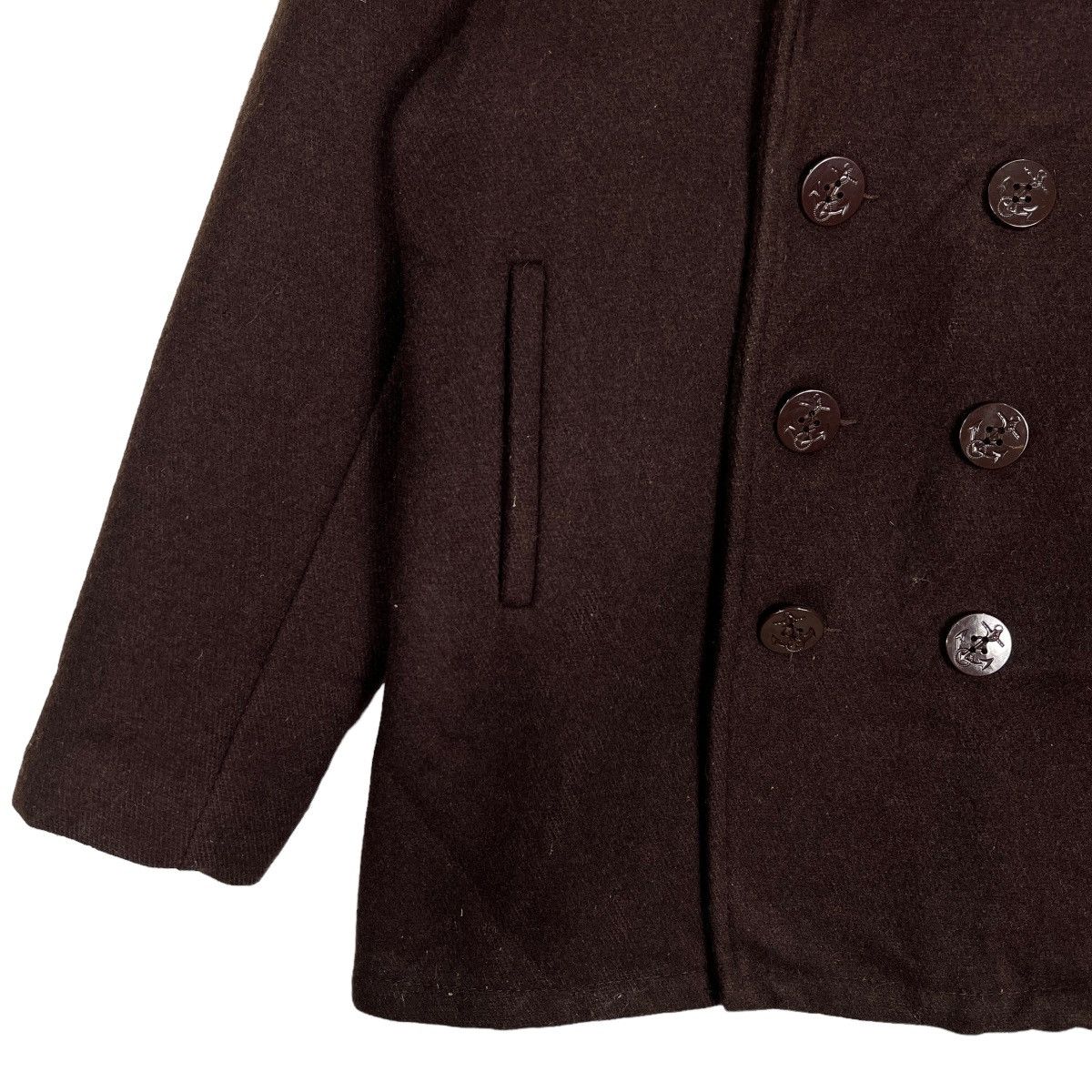 Schott 🔥 RICH BROWN SCHOTT NAVY PEACOAT MADE IN USA Size US M / EU 48-50 / 2 - 4 Thumbnail
