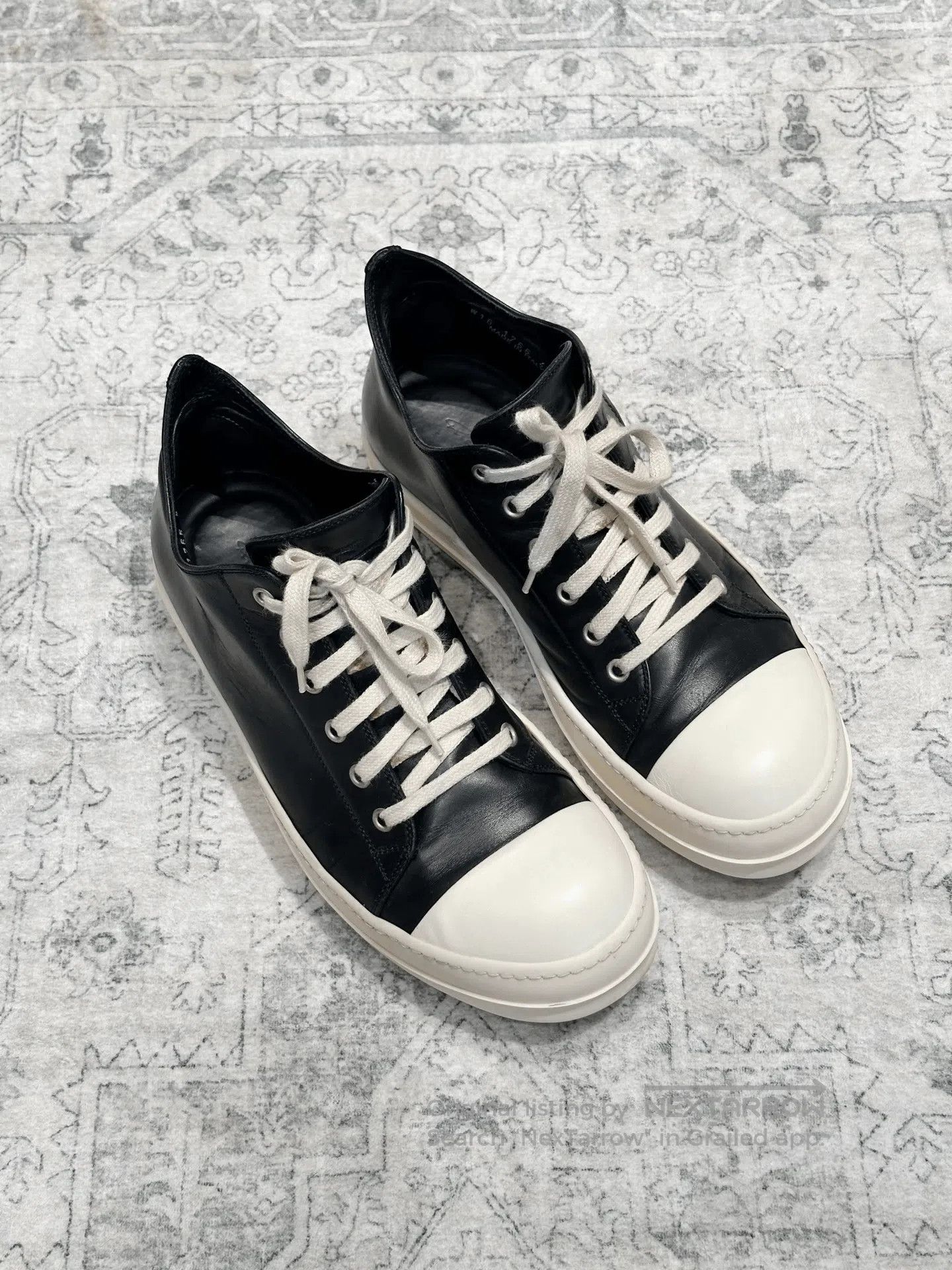 Rick Owens Rick Owens Main Line Leather Low-Top. Size US 8.5 / EU 41-42 - 2 Thumbnail