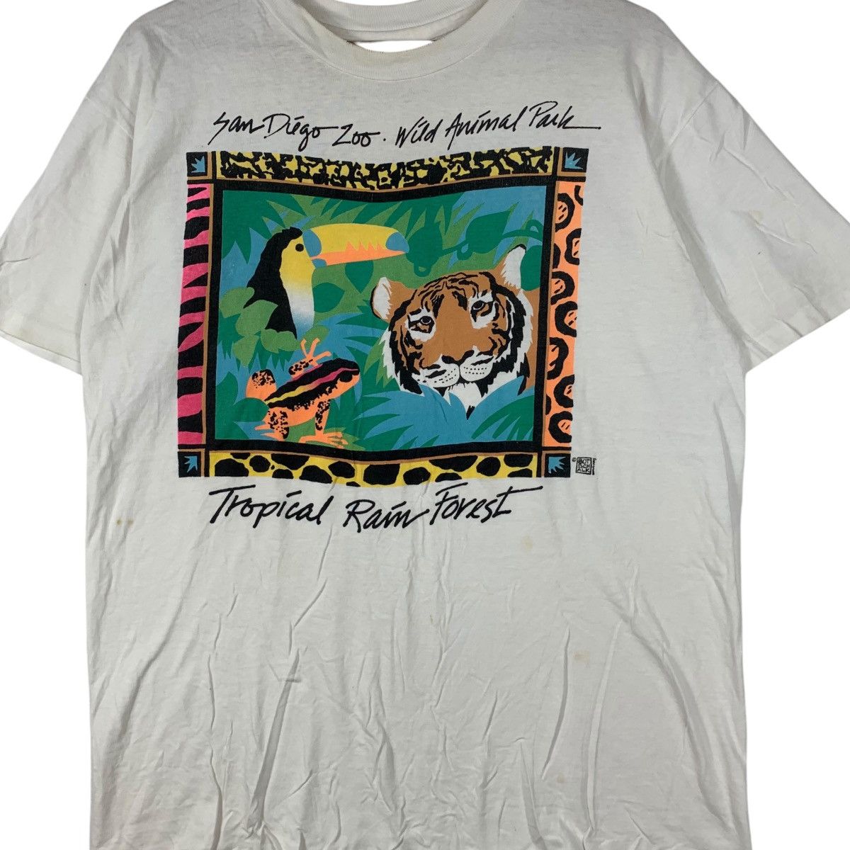 Vintage Vintage 90’ SAN DIEGO ZOO Tropical Rain Forest Tee Shirt Size M / US 6-8 / IT 42-44 - 3 Thumbnail