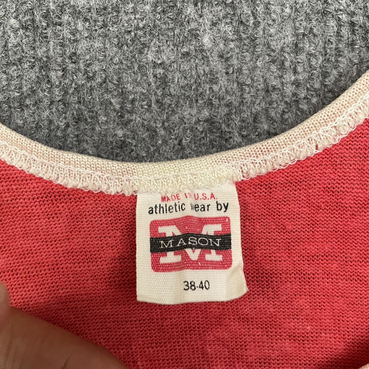 Mason's × Vintage Vintage 1980s Mason Athletic Tank Top Size US M / EU 48-50 / 2 - 3 Thumbnail