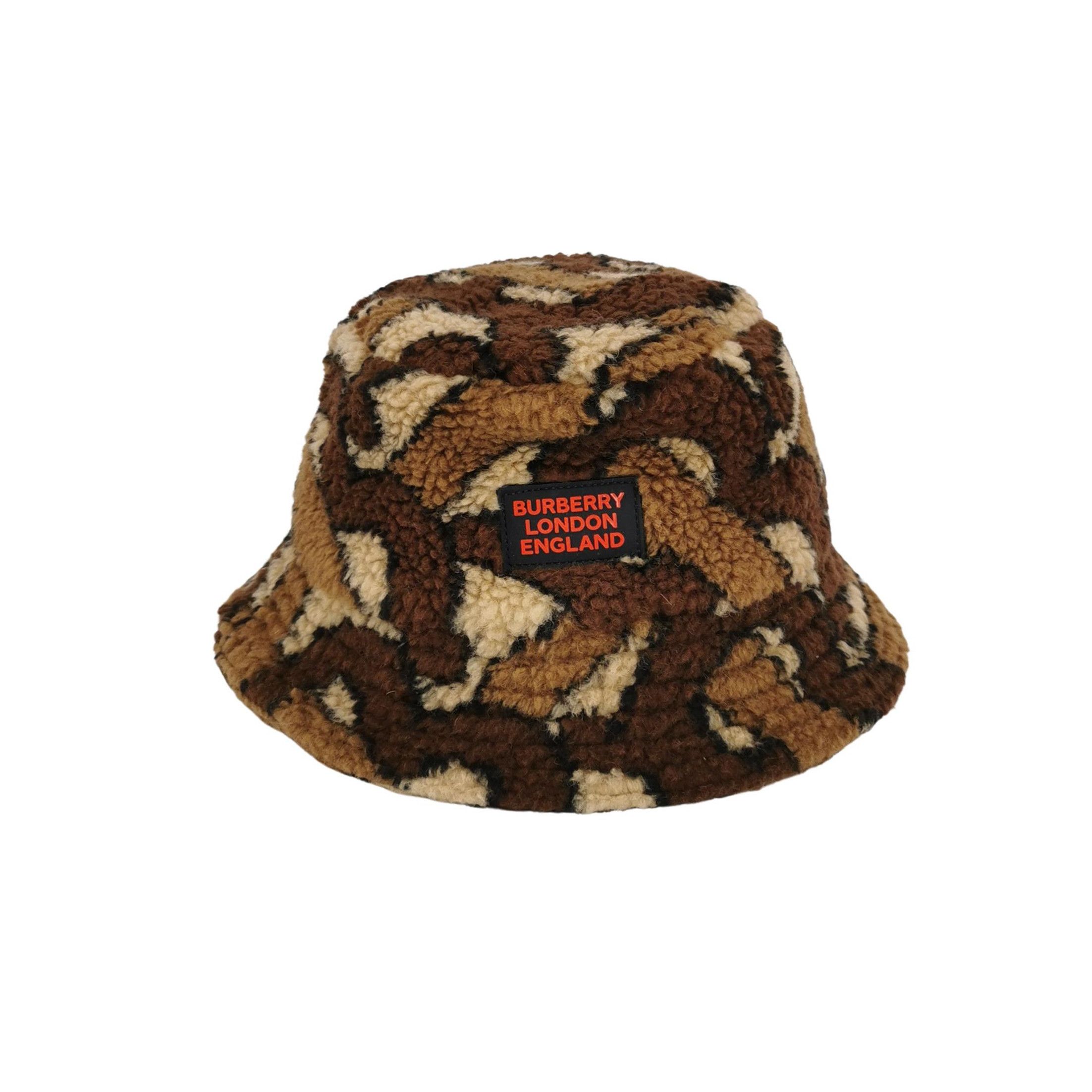 Burberry Burberry TB Monogram Sherpa Bucket Hat Size M Size ONE SIZE - 1 Thumbnail
