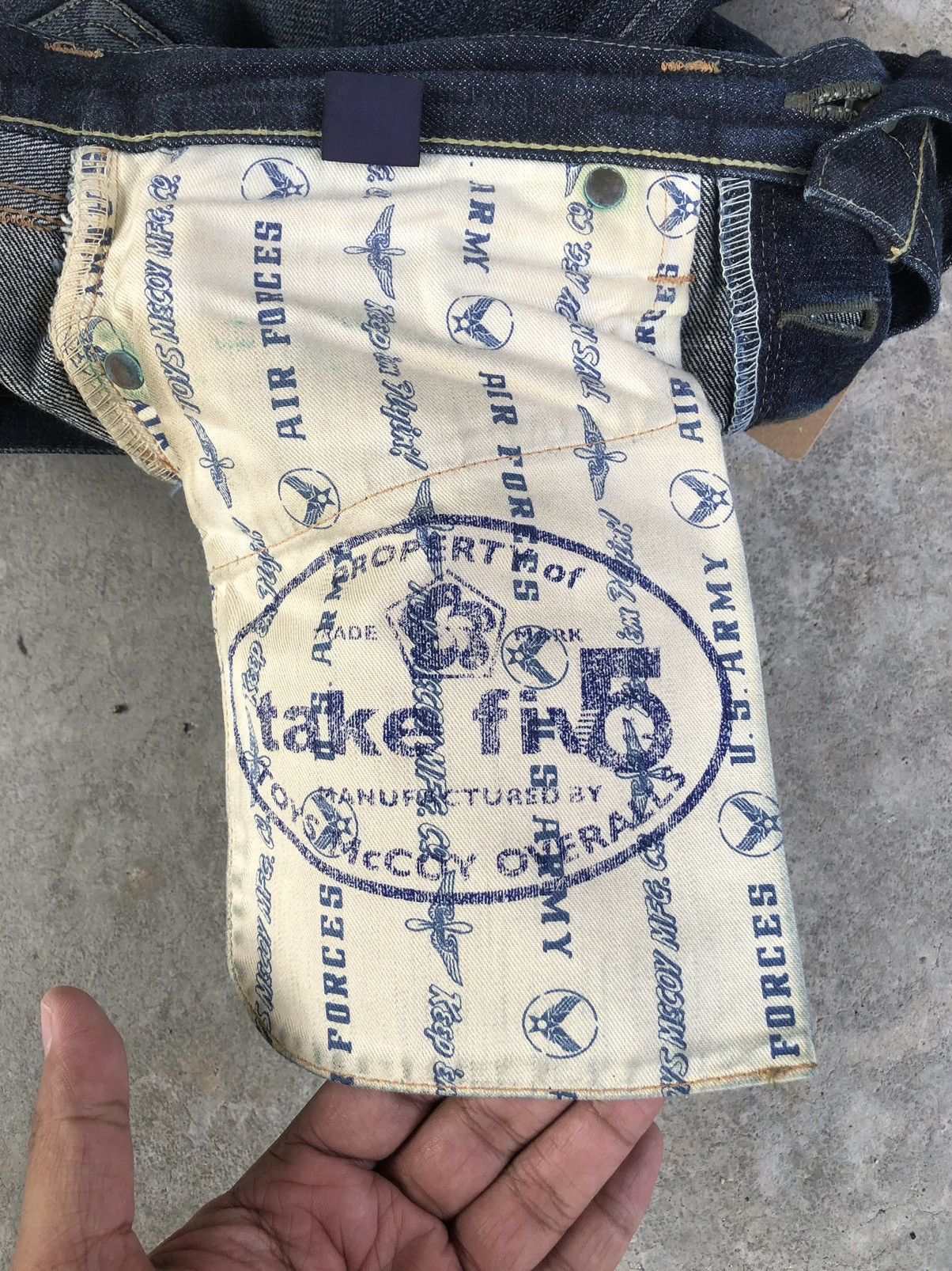TOYS McCOY Toys Maccoy x Take Five Selvedge Denim Distressed Jeans Size US 31 - 21 Thumbnail
