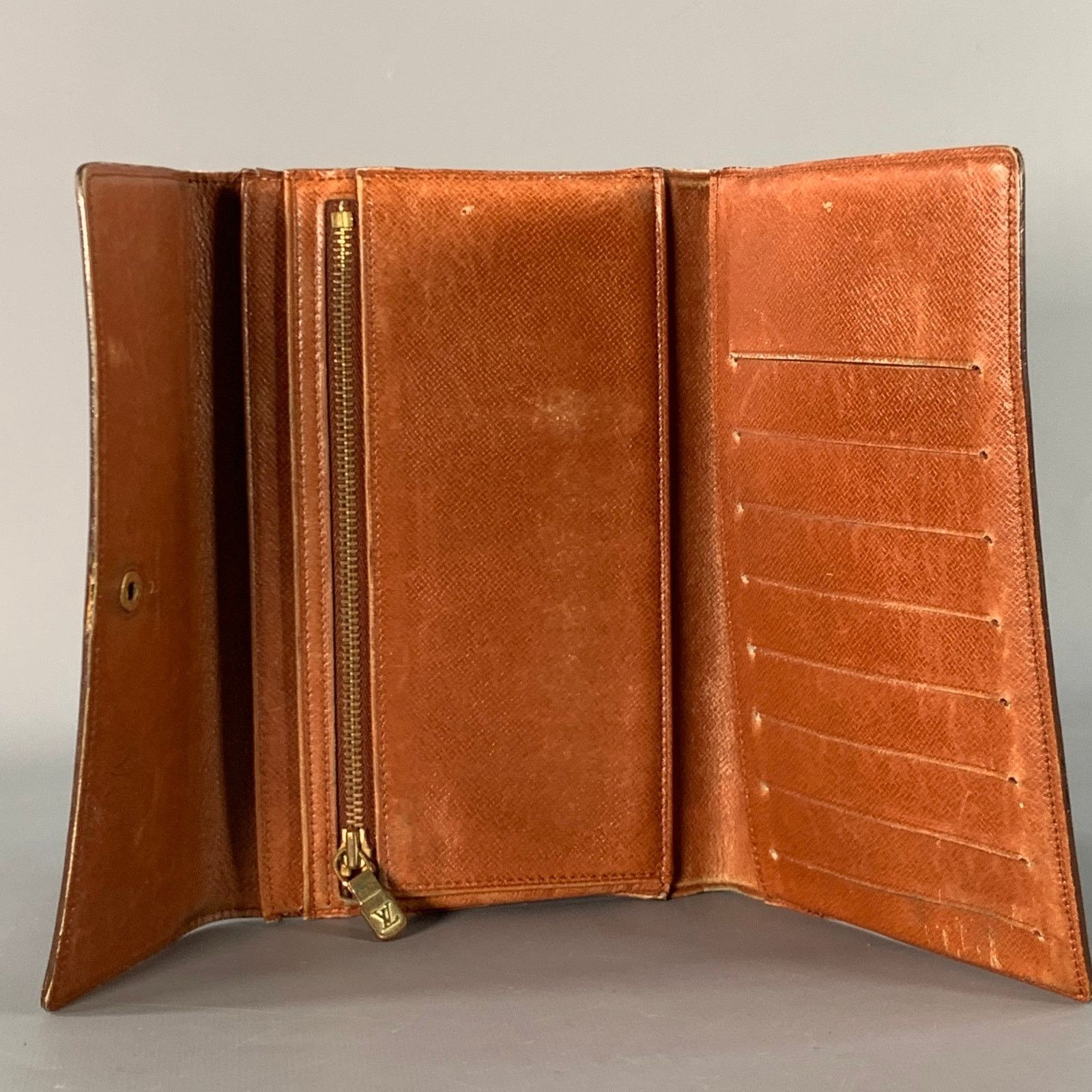 Louis Vuitton LOUIS VUITTON Brown Brass Monogram Coated Canvas Wallet Size ONE SIZE - 3 Thumbnail