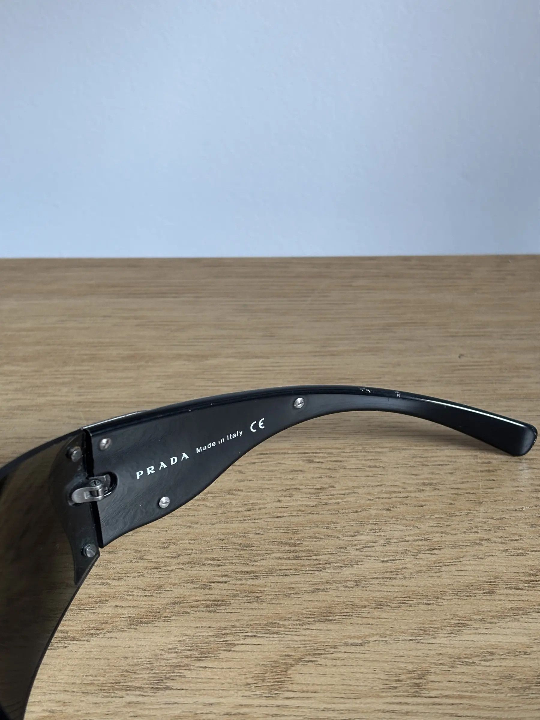 PRADA Sunglasses Flame 2004 Star Fire Rectangle Wrap Shield