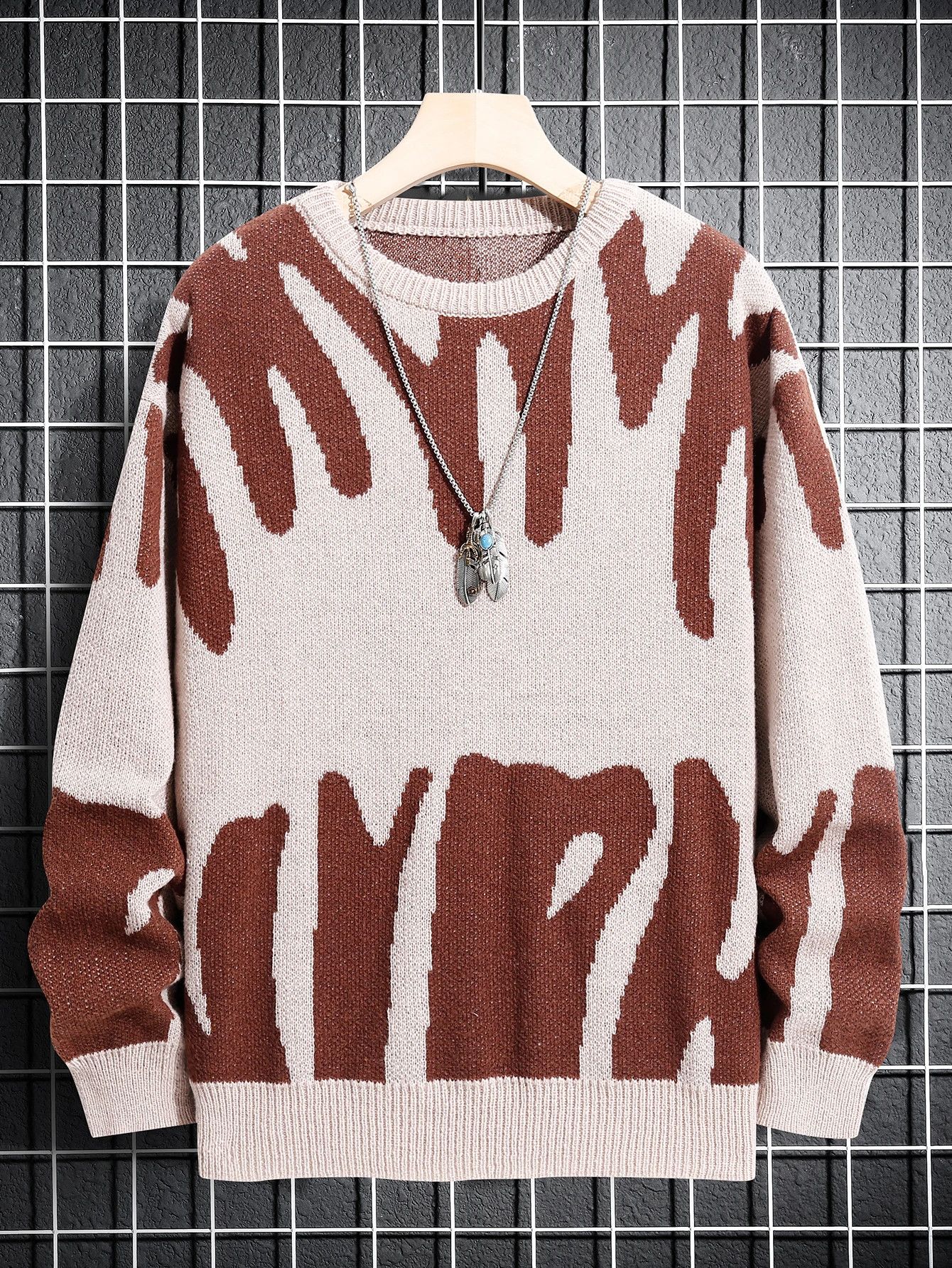 Japanese Brand × Vintage Ink Drip Sweater Size US L / EU 52-54 / 3 - 1 Thumbnail