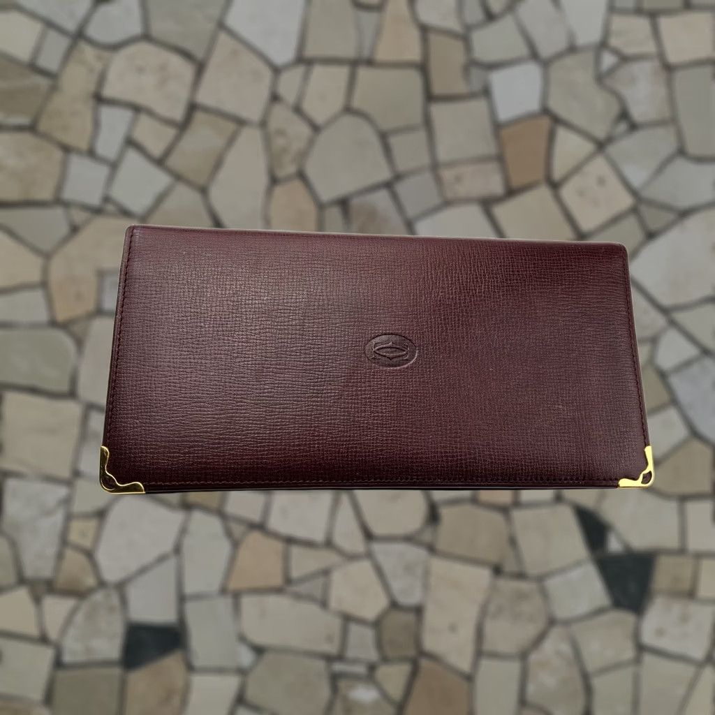 Cartier Cartier Wallet Folding Leather Paris Burgundy Full Size Long Wallet Women Size ONE SIZE - 1 Thumbnail