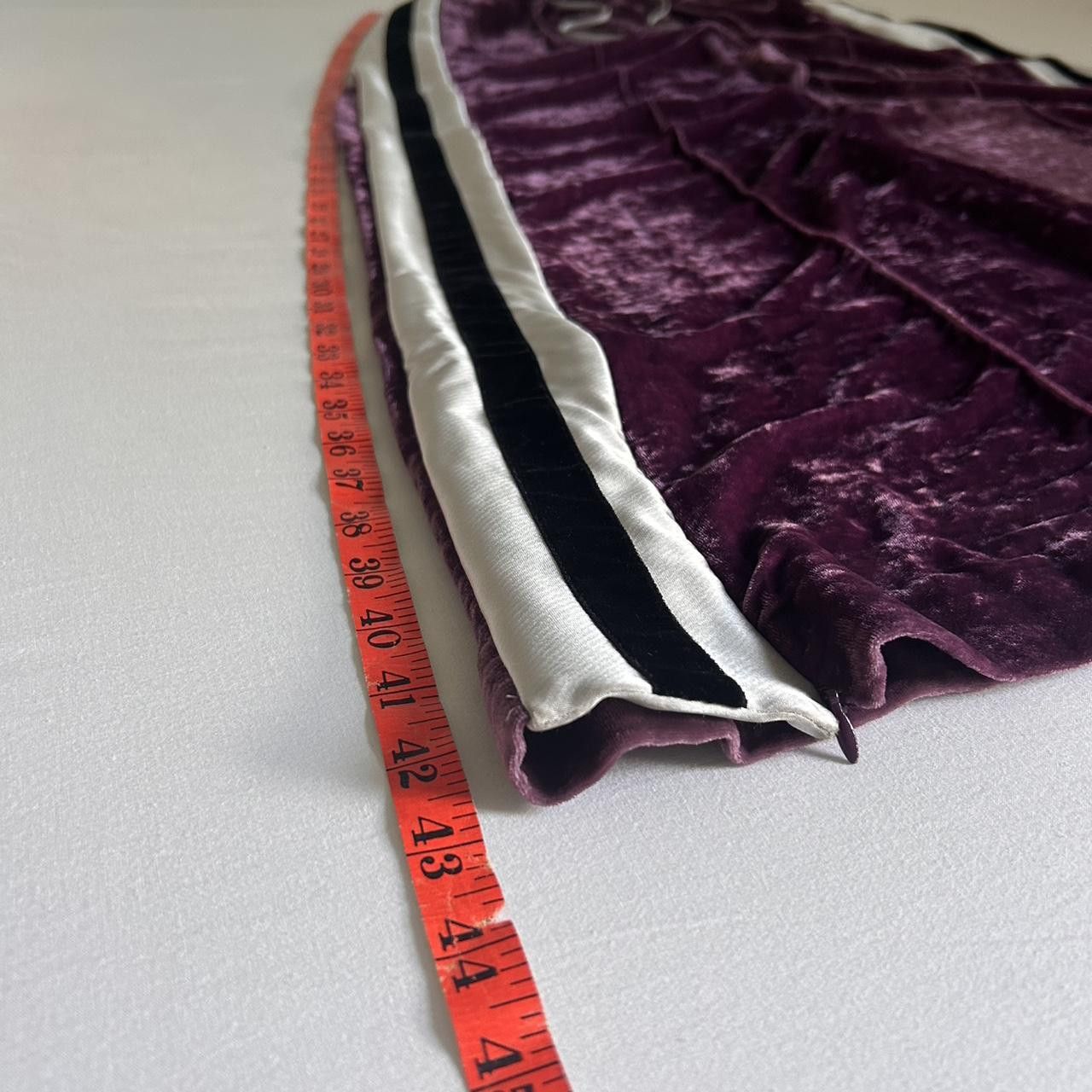 Off-White Off-White Purple Crushed Velvet Wide Leg Track Pants Size US 30 / EU 46 - 6 Thumbnail