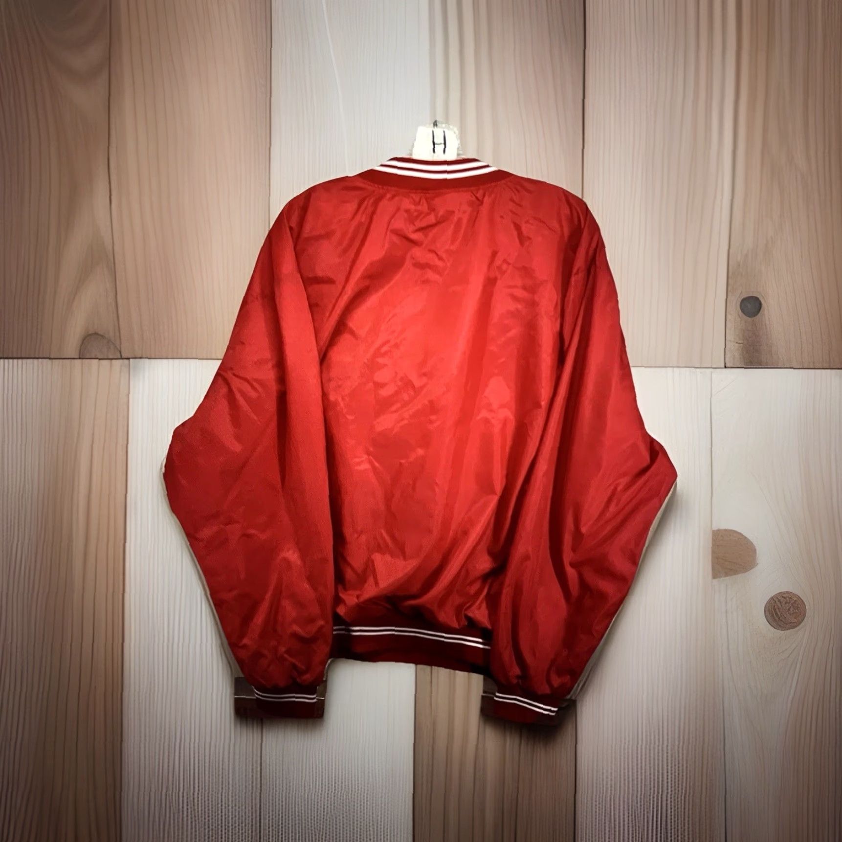 Vintage VINTAGE United States Windbreaker Jacket Mens 2XL Red Nylon Embroidered Logo 90s Sports Size US XXL / EU 58 / 5 - 2 Thumbnail