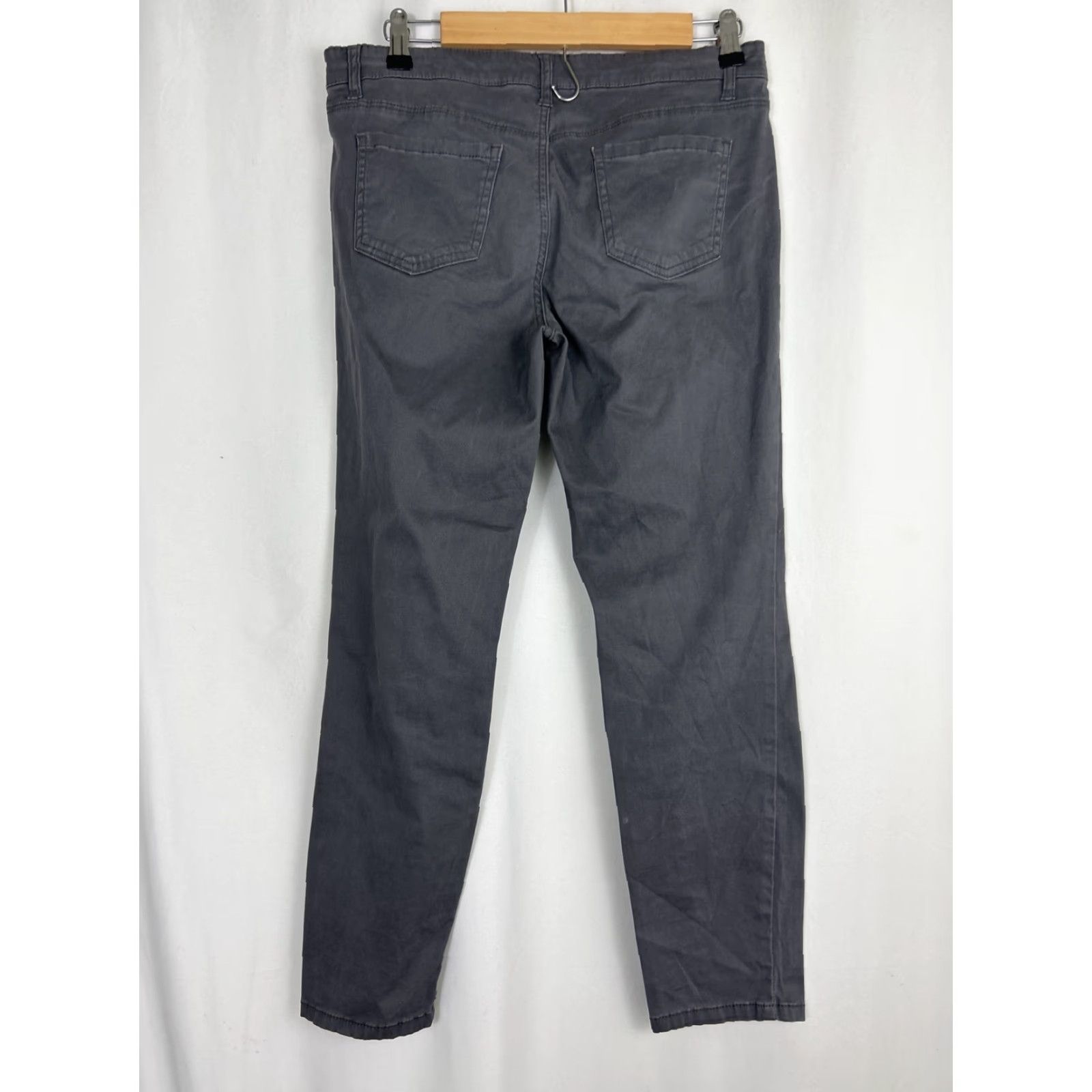 Vintage Buffalo David Button Daily Gray Pants Women 10/30 Mid rise Ankle Stretch 32x26 Size 32" / US 10 / IT 46 - 7 Thumbnail