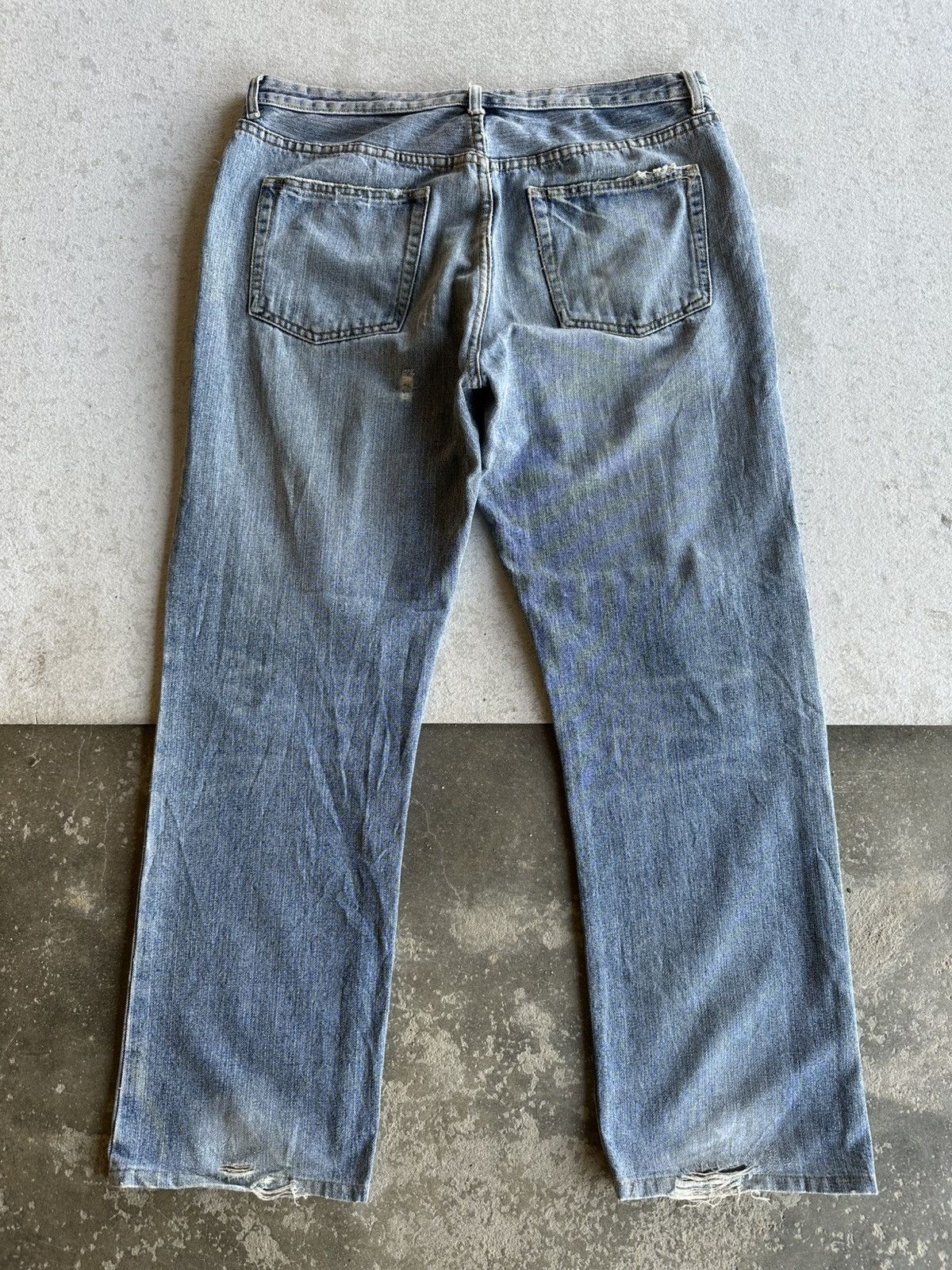 Body Glove SEND OFFER📌Vintage BODY GLOVE Ripped Distressed Denim Pants Size US 35 - 9 Thumbnail