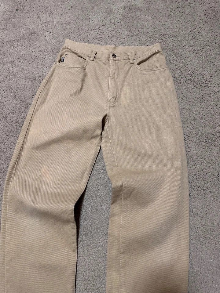 Yves Saint Laurent 90s Yves Saint Laurent YSL Logo Beige Pants Jeans Vntg 32/32 Size US 32 / EU 48 - 9 Thumbnail