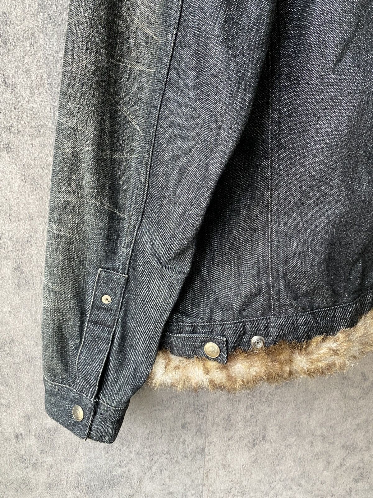Japanese Brand Levi’s Star Japan Design Fur Denim Jacket Size US M / EU 48-50 / 2 - 11 Thumbnail