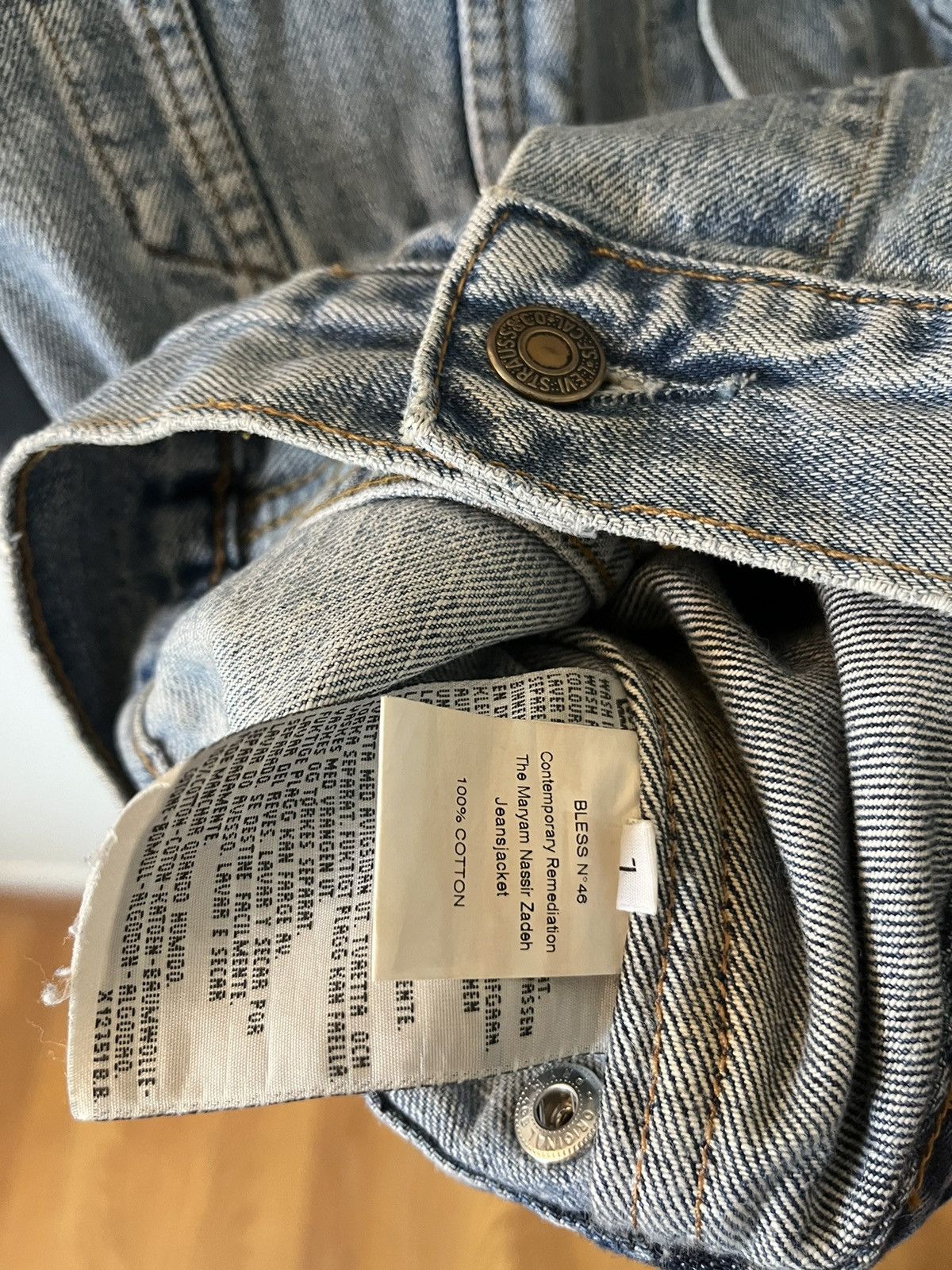 Bless × Maryam Nassir Zadeh BLESS Blue Maryam Nassir Zadeh Edition Denim Jacket Size L / US 10 / IT 46 - 5 Thumbnail