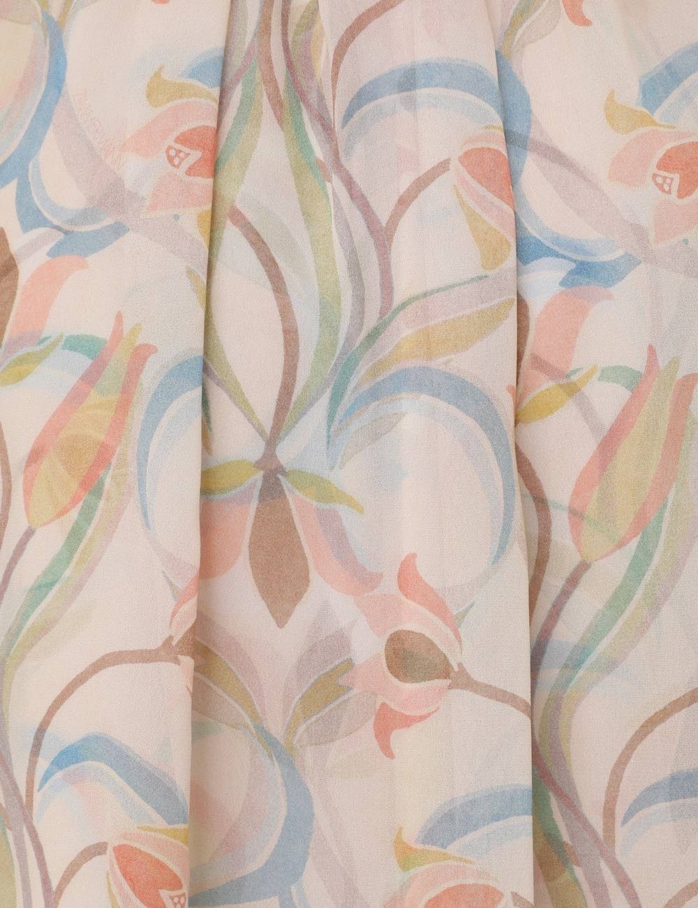 Zimmermann oc11z0825 Pavilion Midi Tunic Dress in Multicolor Size L / US 10 / IT 46 - 6 Thumbnail