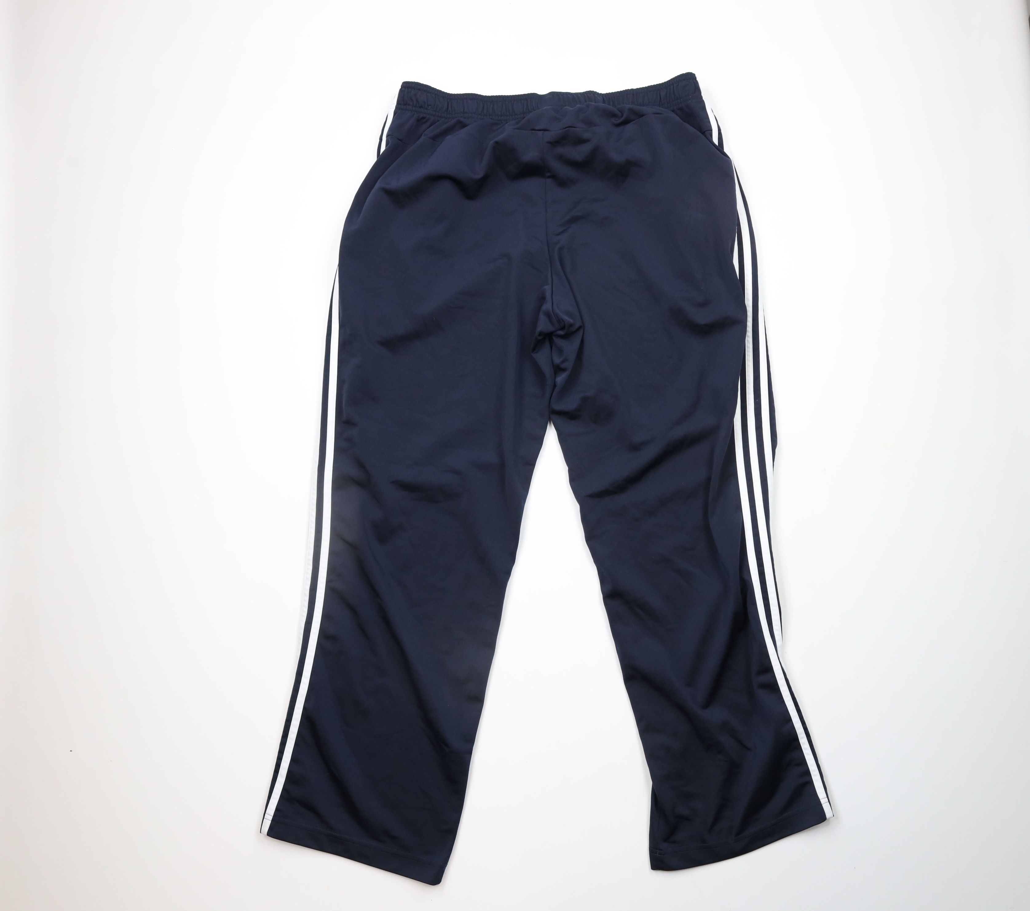 Adidas × Vintage Vintage Adidas Out Striped Wide Leg Pants Blue Polyester Size US 38 / EU 54 - 8 Thumbnail